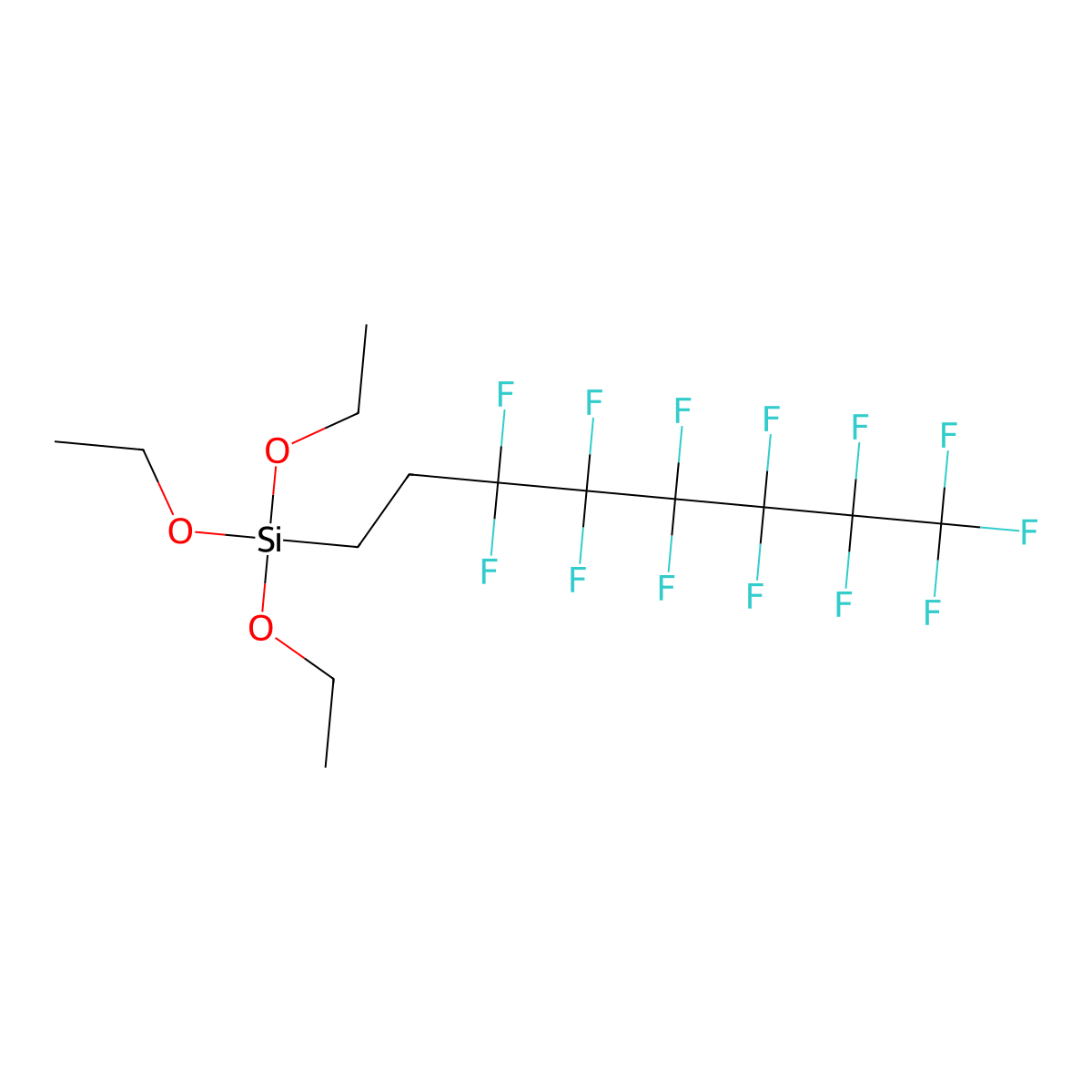 3,3,4,4,5,5,6,6,7,7,8,8,8-Tridecafluorooctyltriethoxysilan molecular structure, CAS 51851-37-7