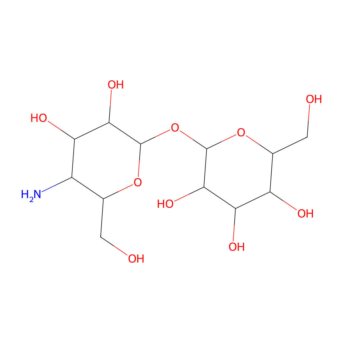 4-Trehalosamine molecular structure, CAS 51855-99-3