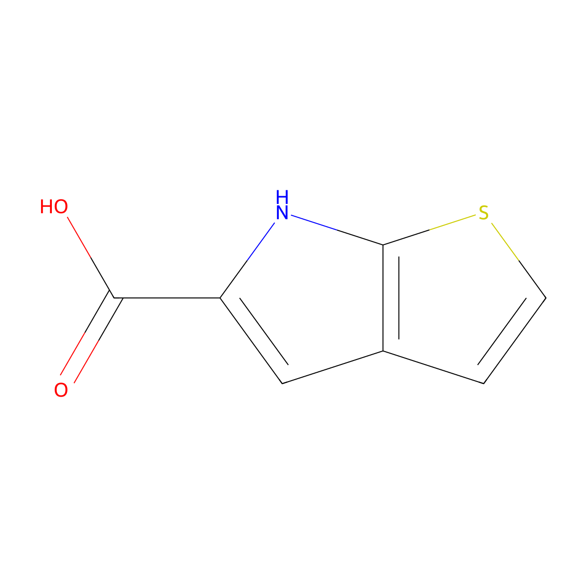 6H-thieno[2,3-b]pyrrole-5-carboxylic acid molecular structure, CAS 51856-25-8