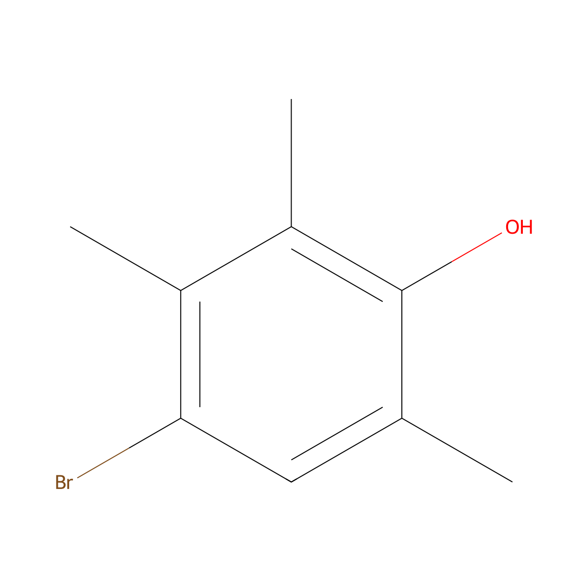 4-Bromo-2,3,6-trimethyl-phenol molecular structure, CAS 51857-41-1