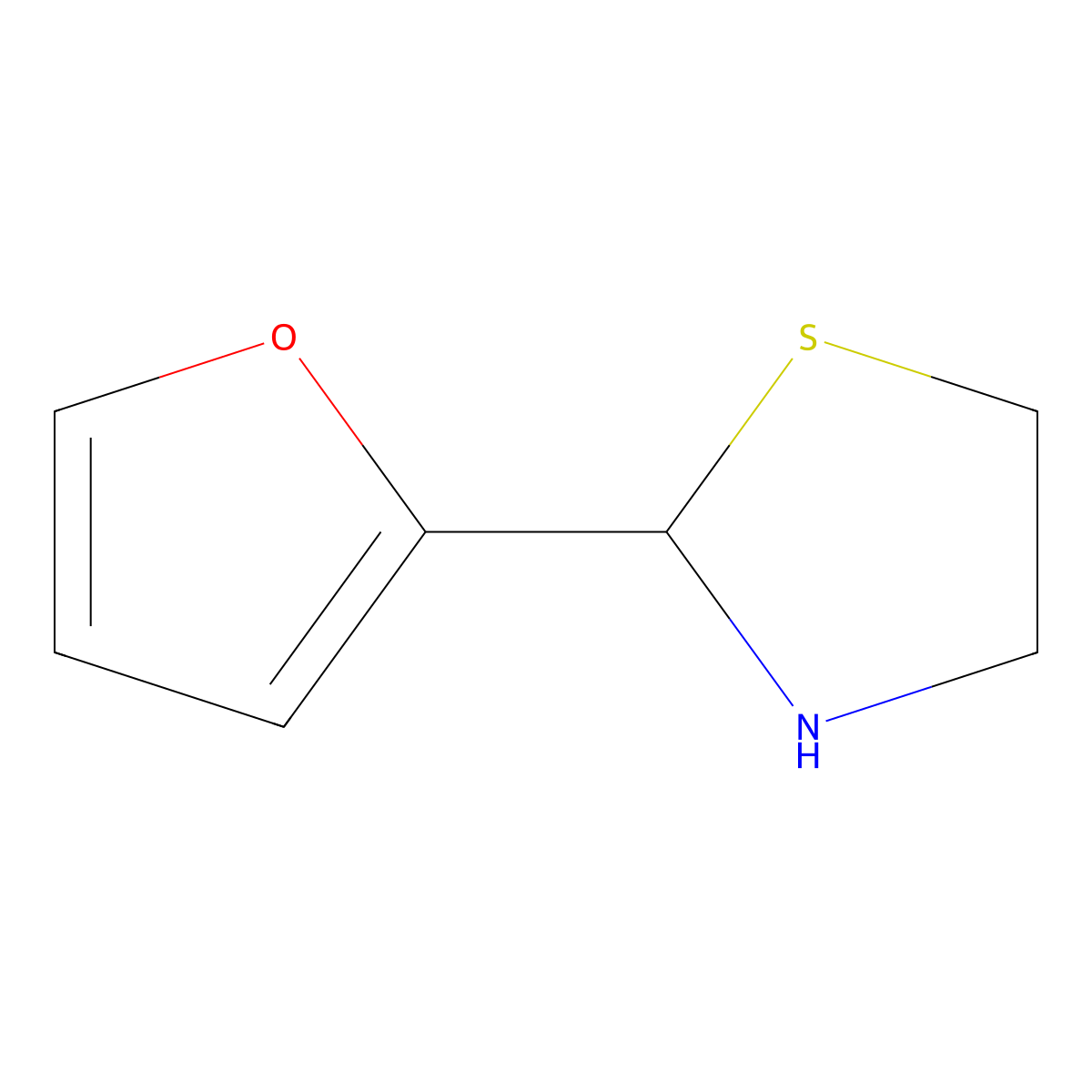 2-(Furan-2-yl)-1,3-thiazolidine molecular structure, CAS 51859-60-0