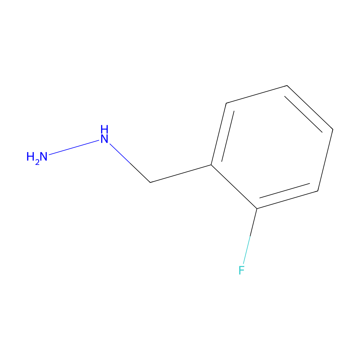 (2-Fluorobenzyl)hydrazine molecular structure, CAS 51859-98-4