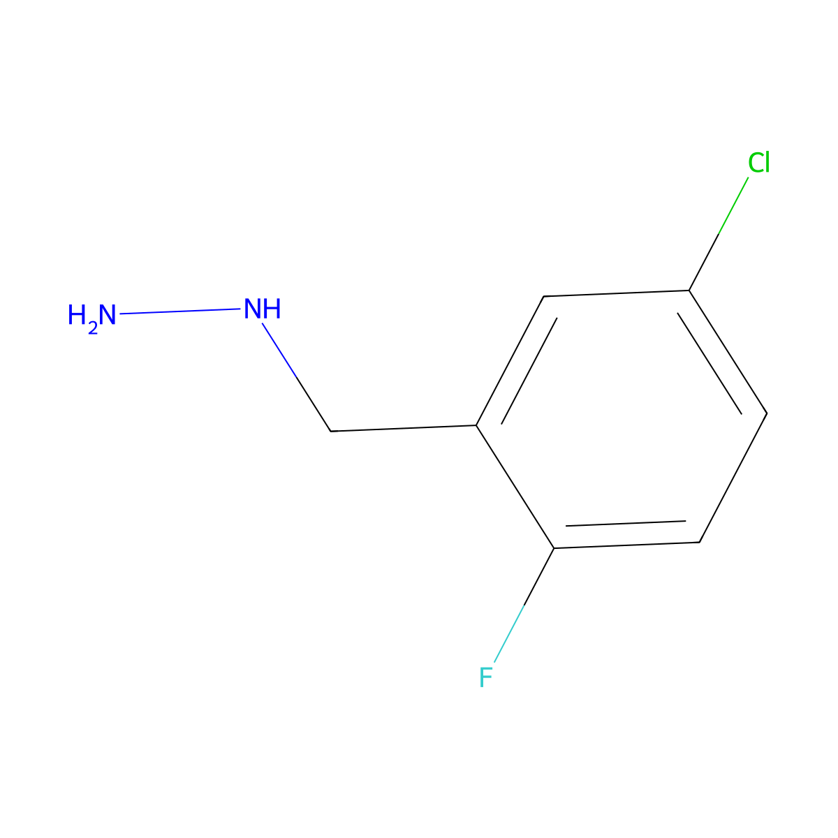 (5-Chloro-2-fluorobenzyl)hydrazine molecular structure, CAS 51859-99-5