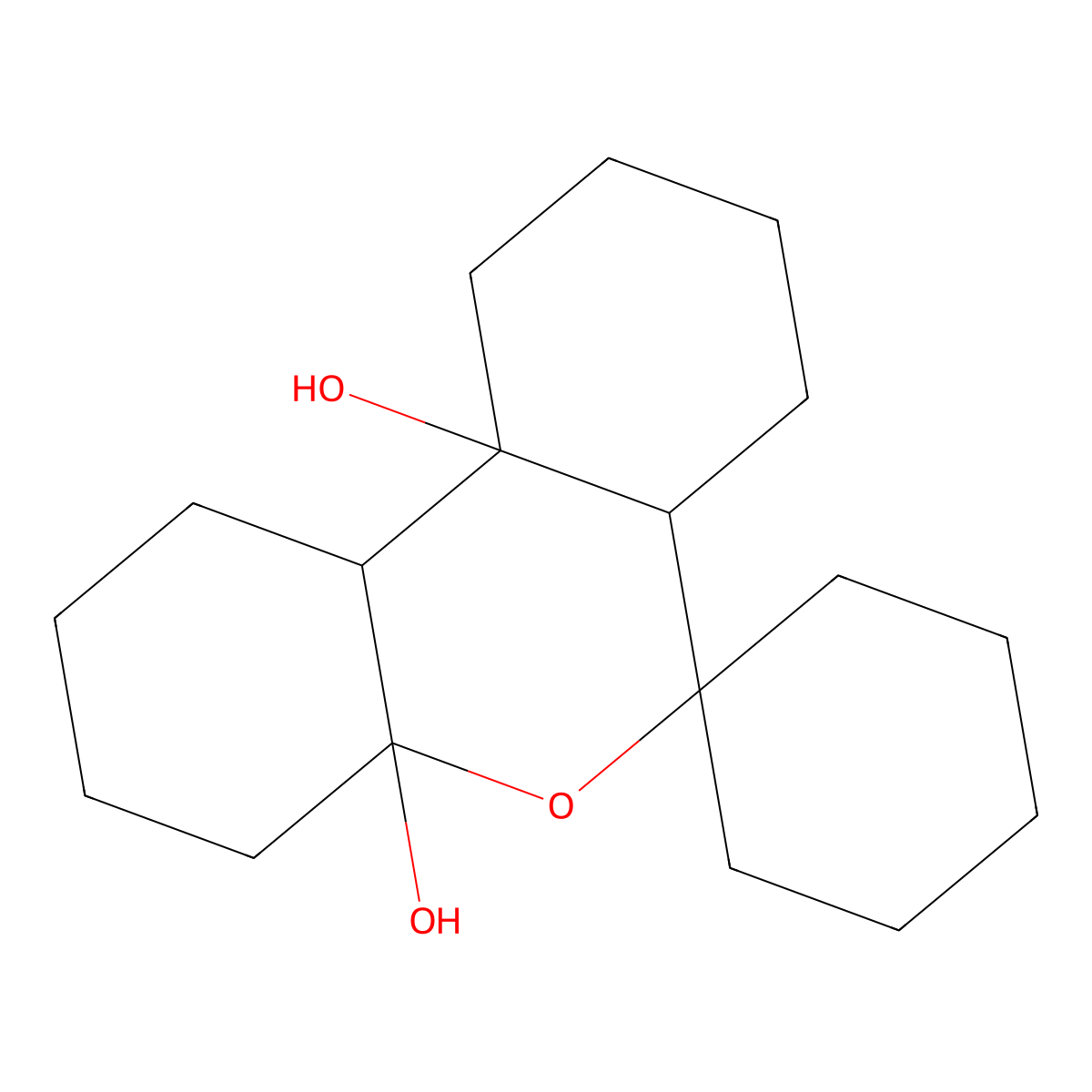 octahydrospiro[benzo[c]chromene-6,1'-cyclohexane]-4a,10a(2H,6aH)-diol molecular structure, CAS 5186-22-1