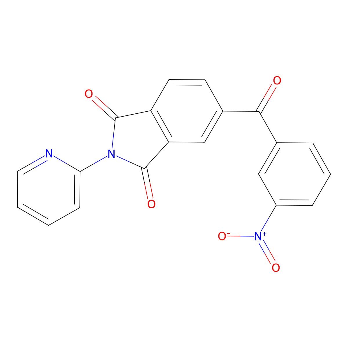 5-(3-Nitrobenzoyl)-2-pyridin-2-ylisoindole-1,3-dione molecular structure, CAS 5186-54-9