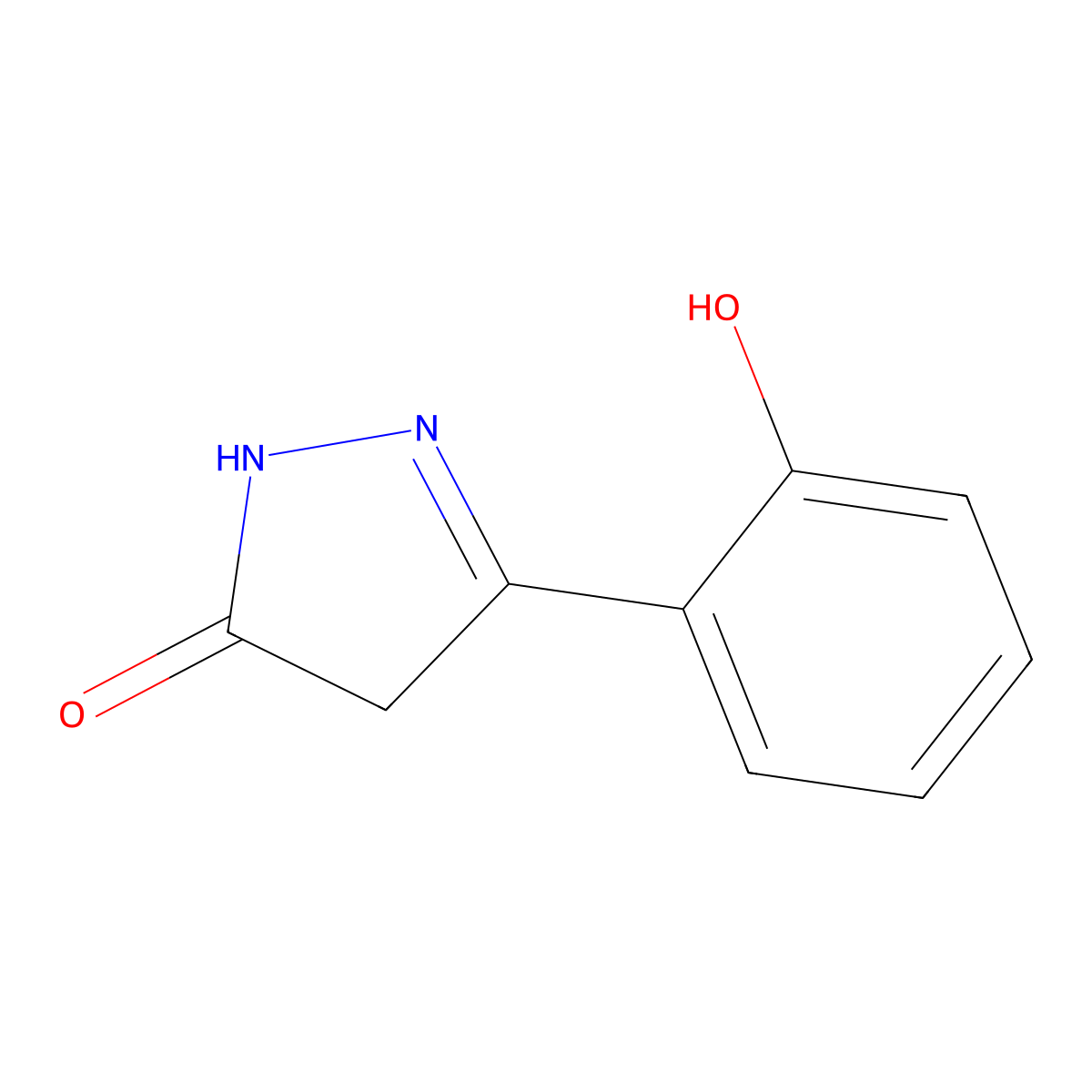 3-(2-Hydroxyphenyl)-1H-pyrazol-5(4H)-one molecular structure, CAS 5186-66-3