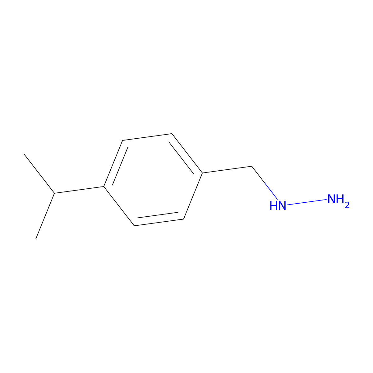 Hydrazine, 1-(4-isopropylbenzyl)- molecular structure, CAS 51860-03-8