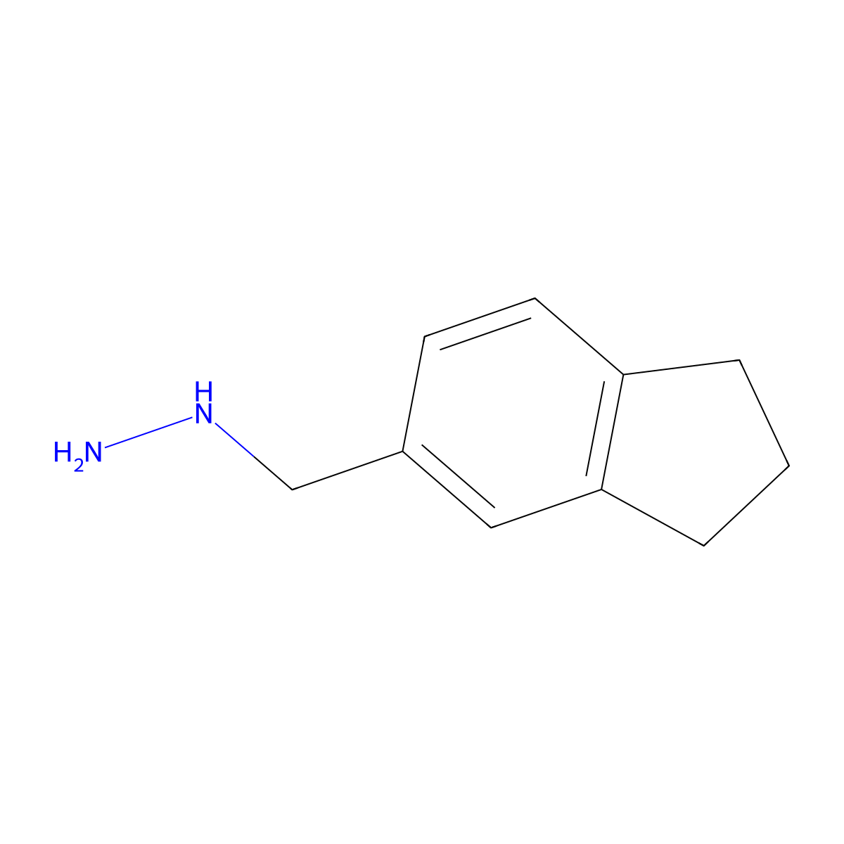 [(2,3-Dihydro-1H-inden-5-yl)methyl]hydrazine molecular structure, CAS 51860-04-9