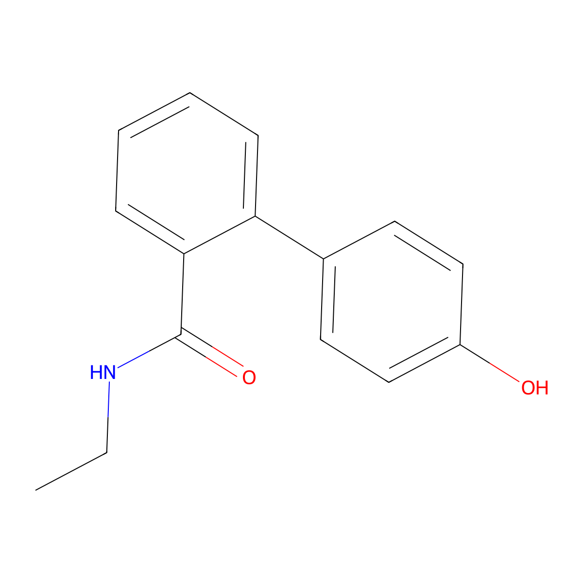 N-ethyl-4'-hydroxybiphenyl-2-carboxamide molecular structure, CAS 51863-00-4