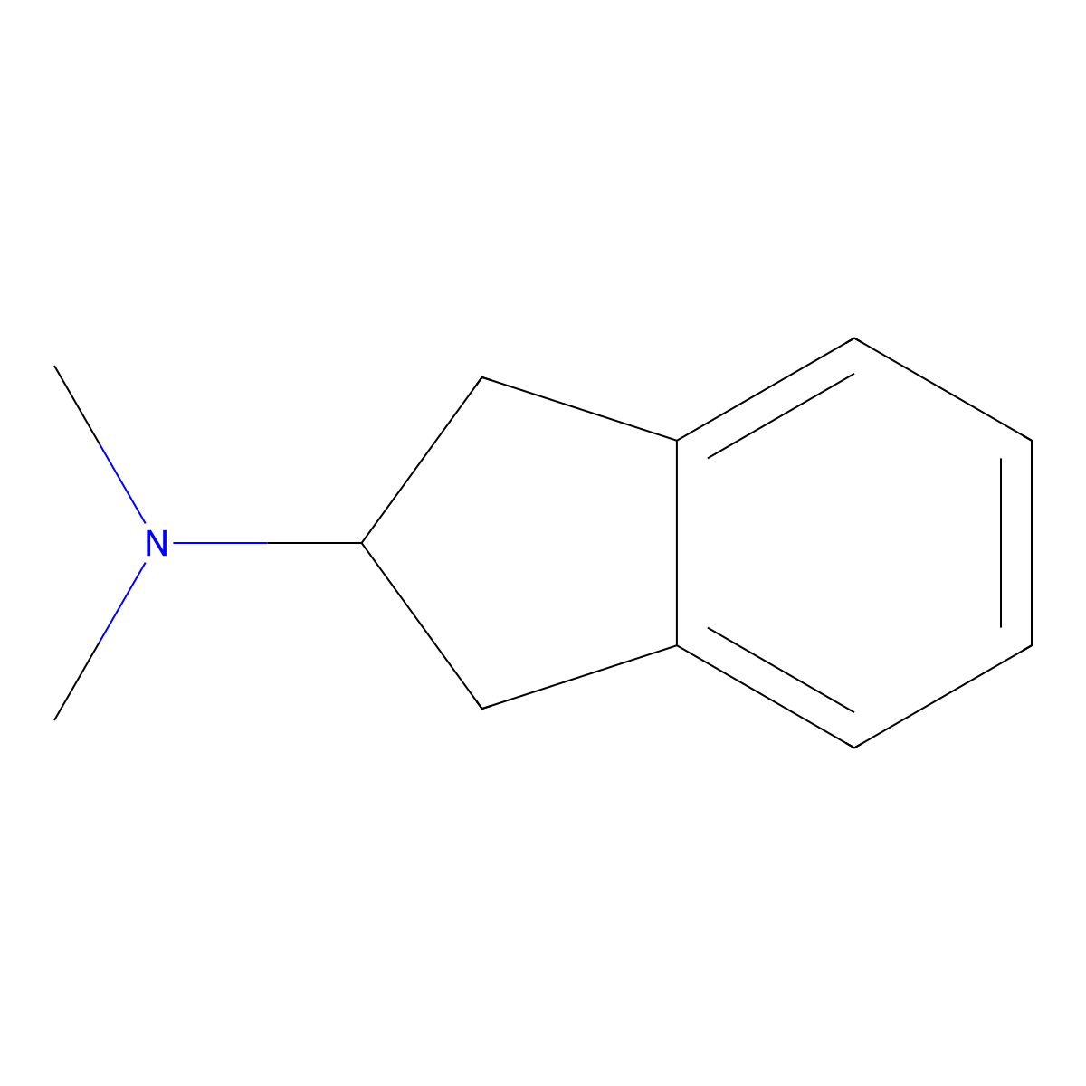 N,N-dimethyl-2-aminoindane molecular structure, CAS 51864-45-0