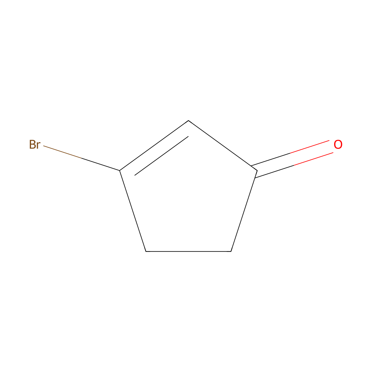 2-Cyclopenten-1-one, 3-bromo- molecular structure, CAS 51865-32-8