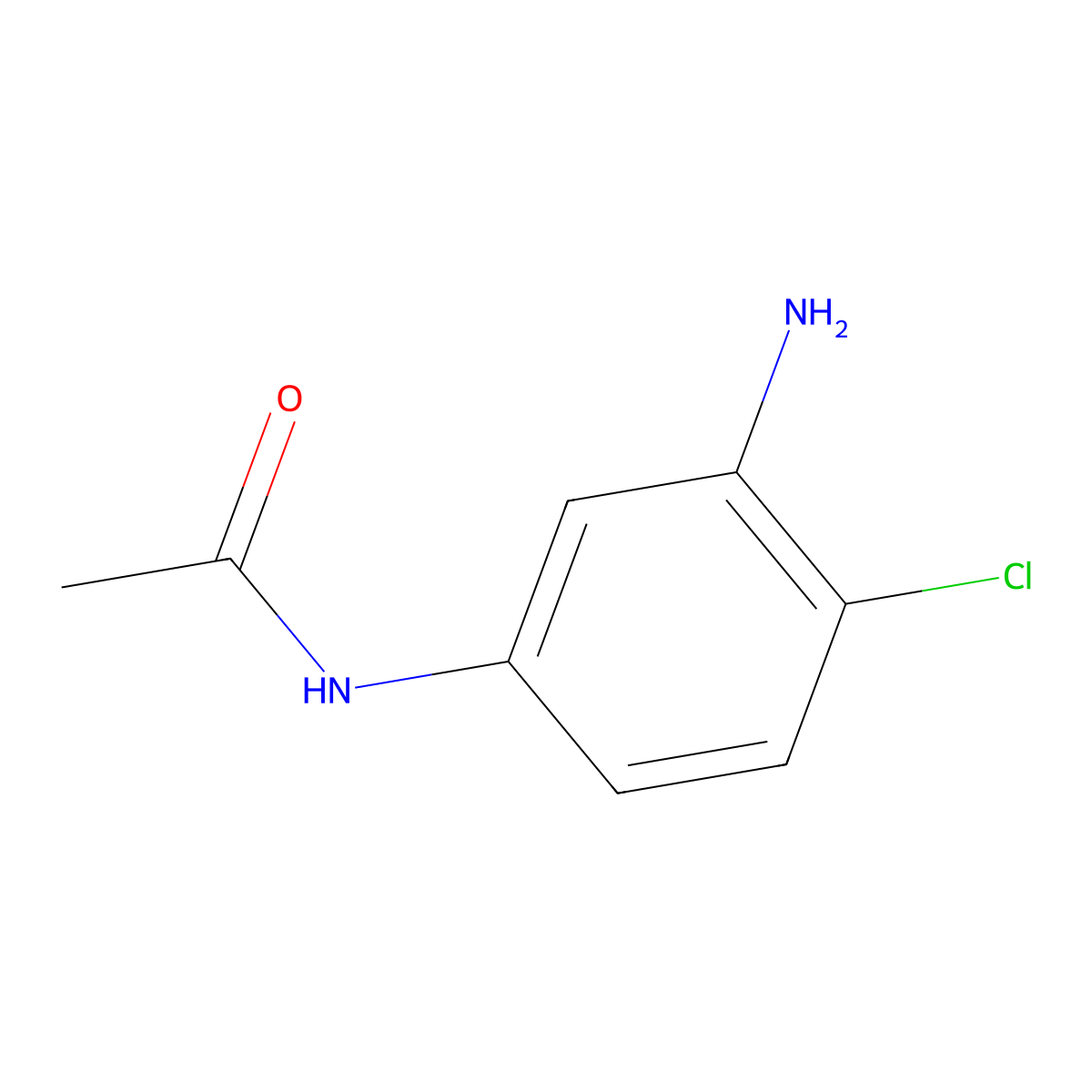 N-(3-Amino-4-chlorophenyl)acetamide molecular structure, CAS 51867-83-5