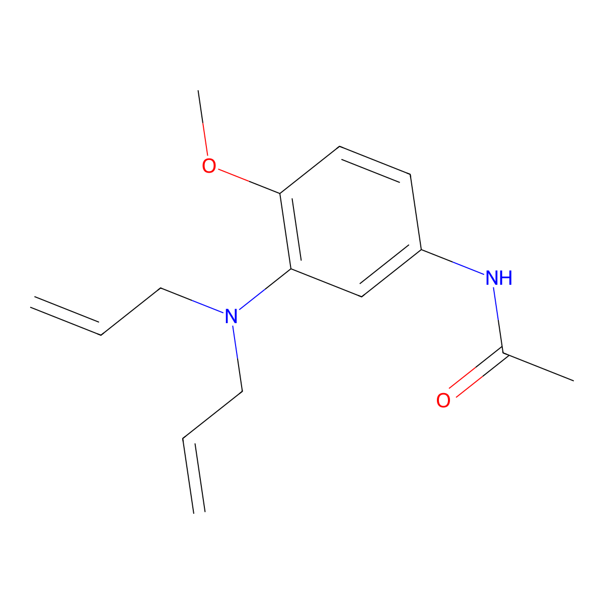 4-Acetylamino-2-(diallylamino)anisole molecular structure, CAS 51868-45-2