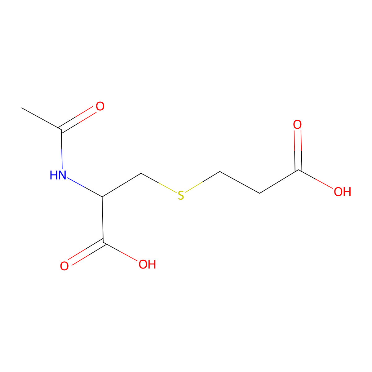 N-Acetyl-S-(2-carboxyethyl)-L-cysteine molecular structure, CAS 51868-61-2