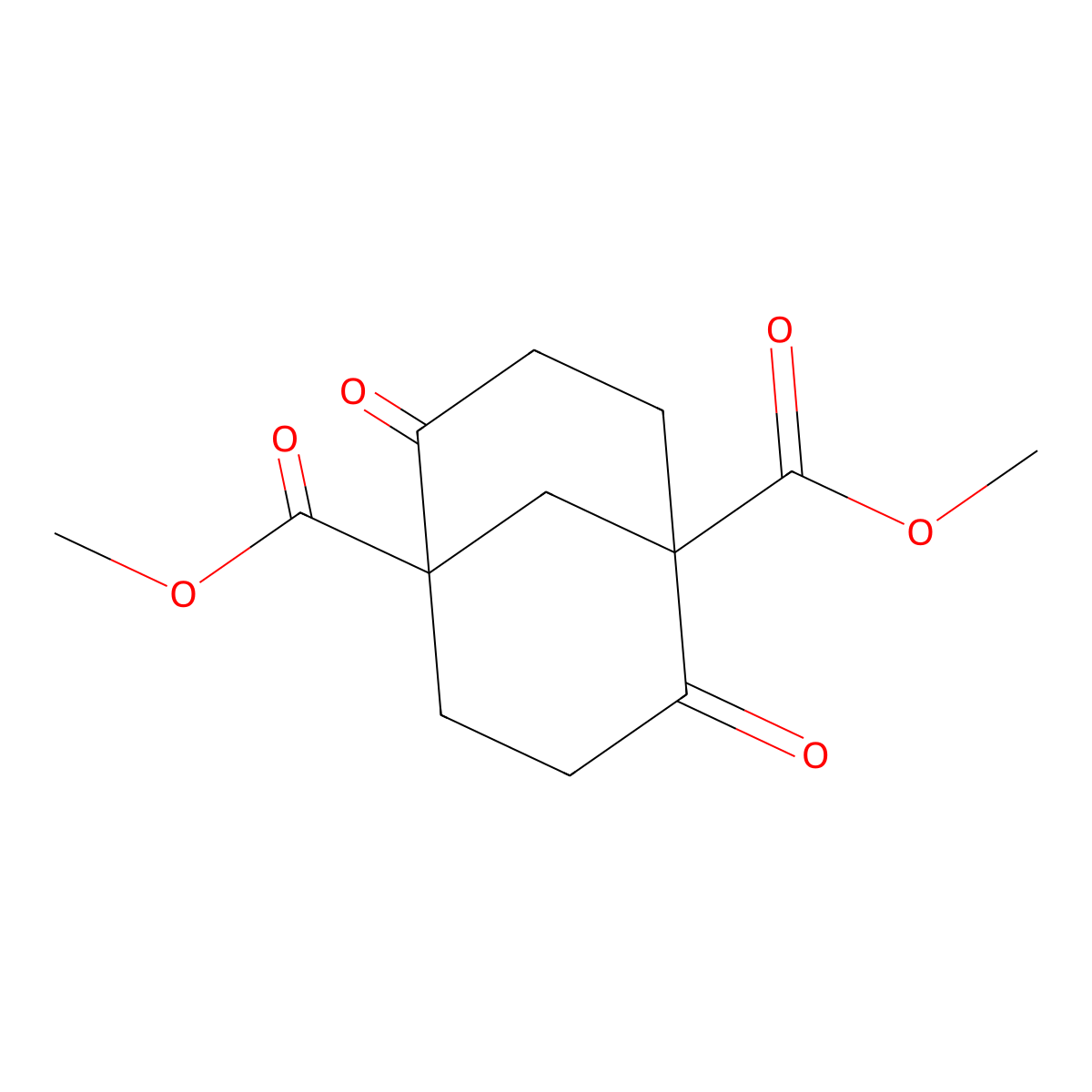 Dimethyl 2,6-dioxobicyclo[3.3.1]nonane-1,5-dicarboxylate molecular structure, CAS 51869-06-8
