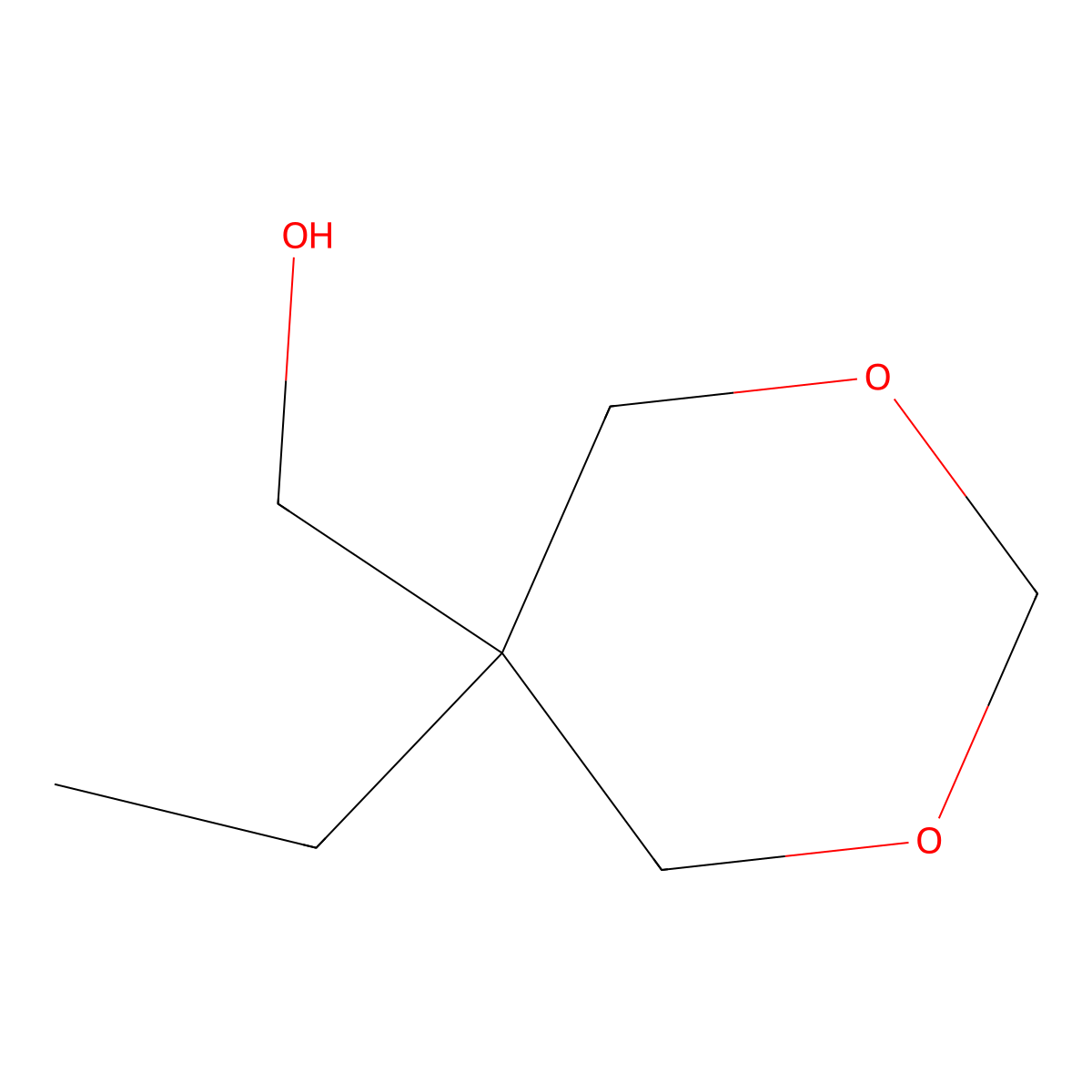 5-Ethyl-1,3-dioxane-5-methanol molecular structure, CAS 5187-23-5