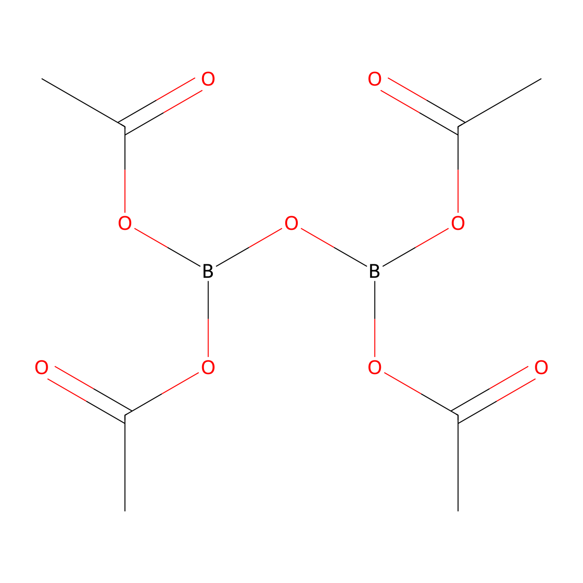 Tetraacetyl diborate molecular structure, CAS 5187-37-1