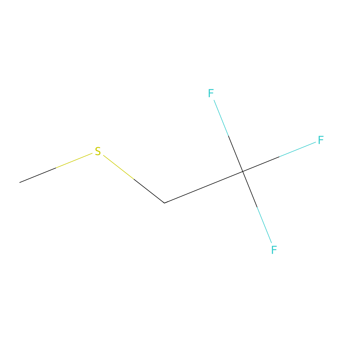 1,1,1-Trifluoro-2-(methylsulfanyl)ethane molecular structure, CAS 5187-55-3