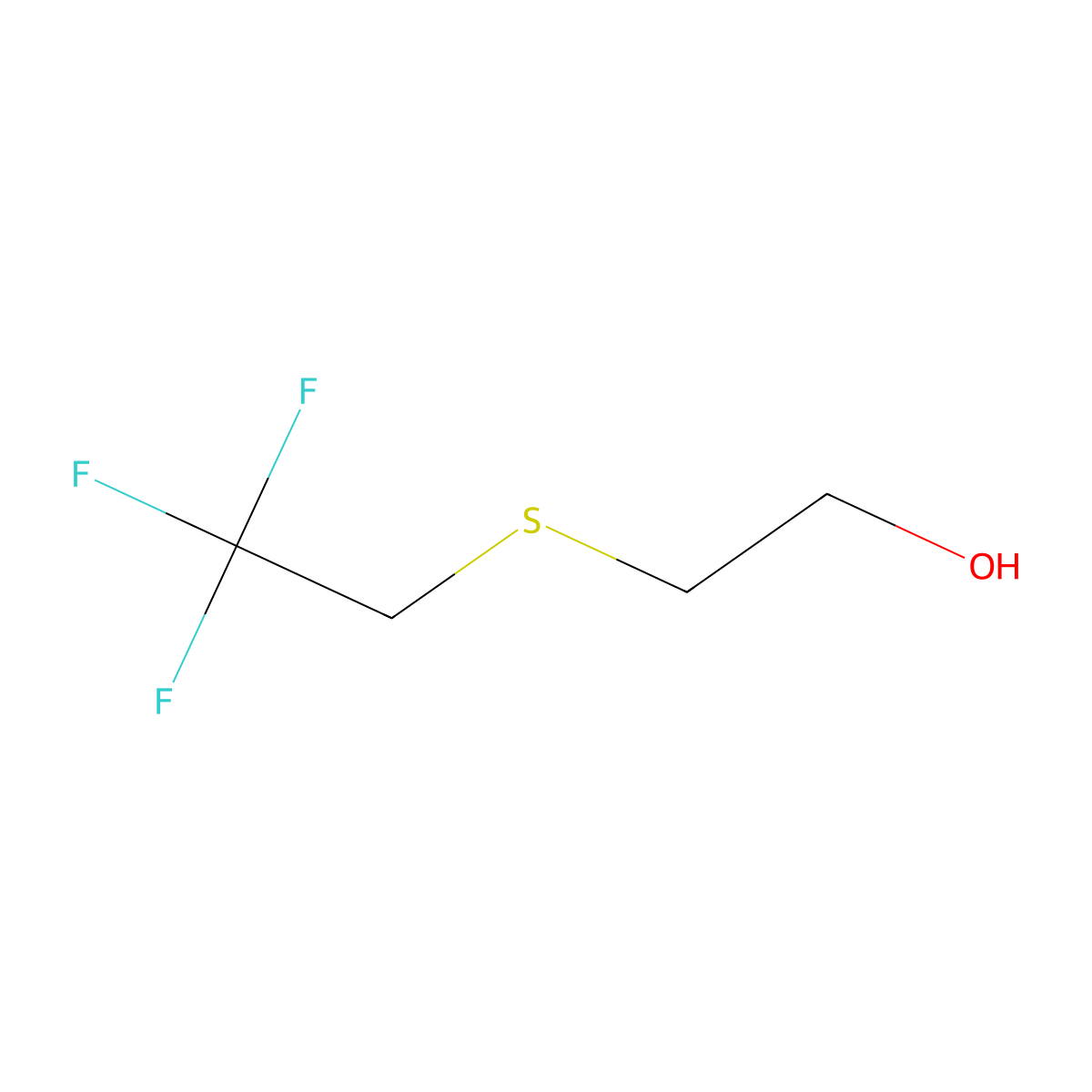 2-[(2,2,2-Trifluoroethyl)sulfanyl]ethan-1-ol molecular structure, CAS 5187-61-1