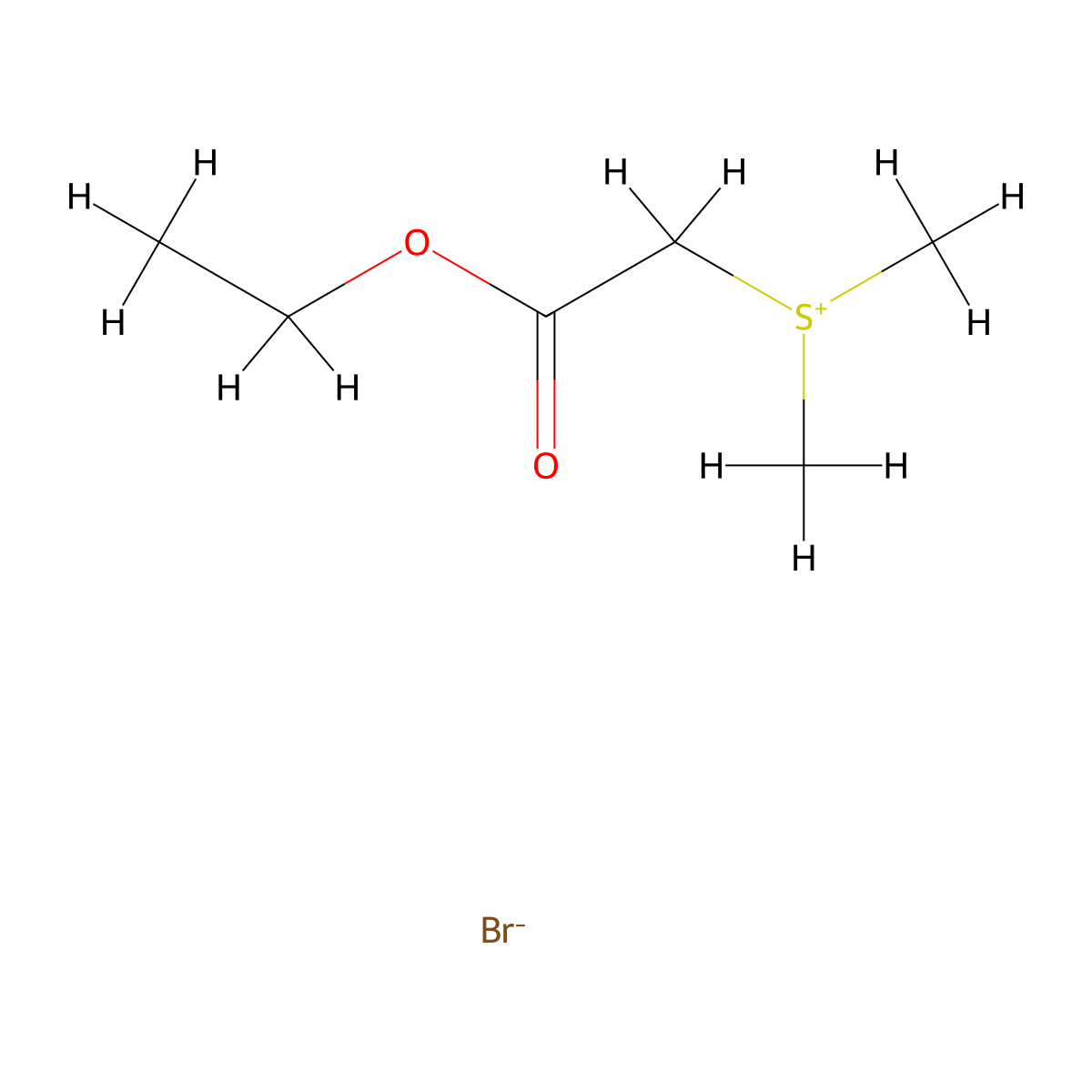 (2-Ethoxy-2-oxoethyl)dimethylsulphonium bromide molecular structure, CAS 5187-82-6