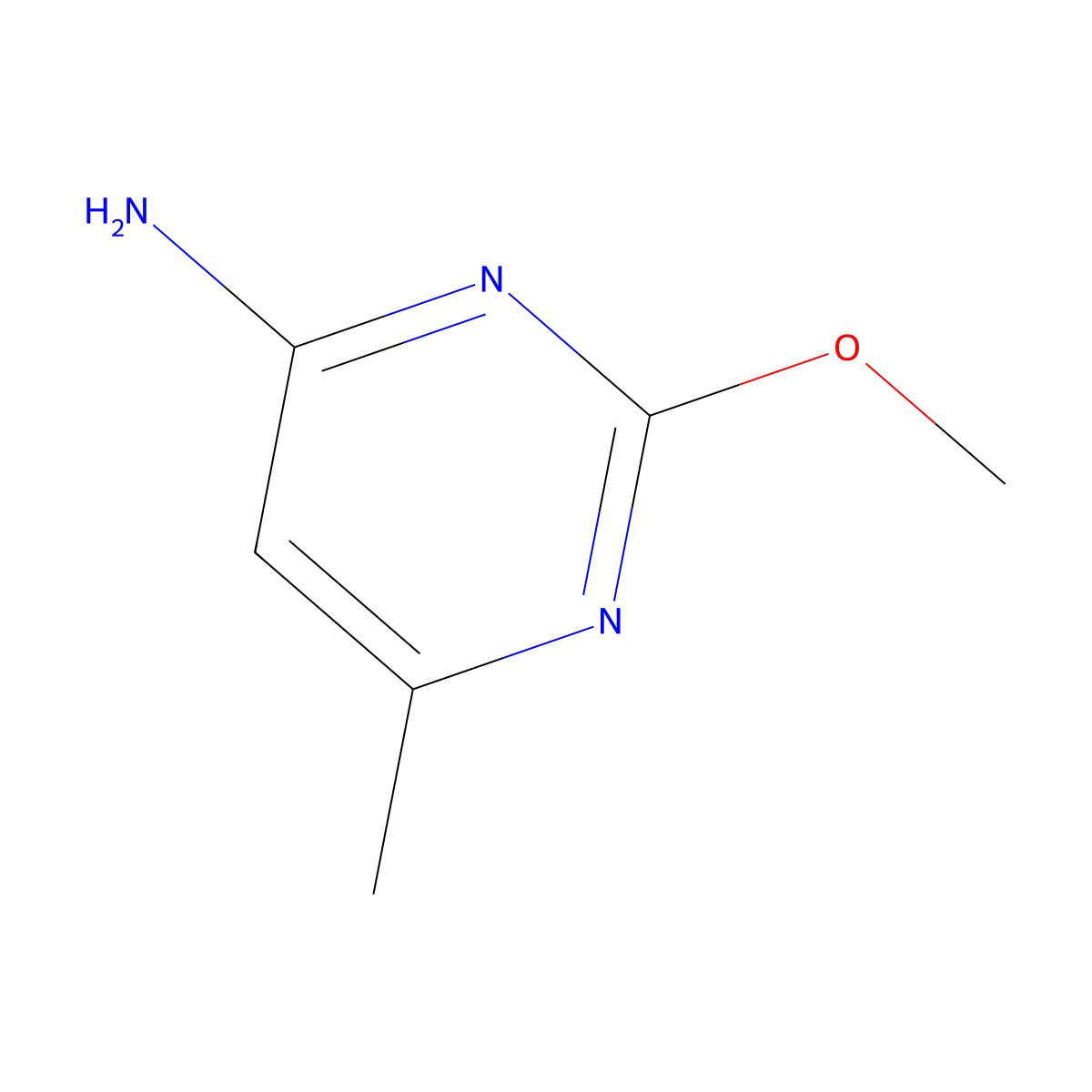 2-Methoxy-6-methylpyrimidin-4-amine molecular structure, CAS 51870-75-8