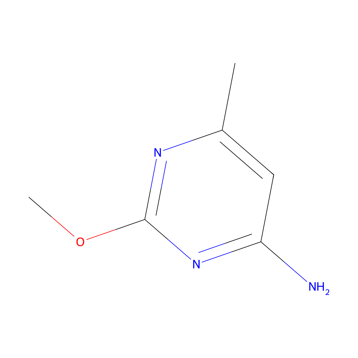 2-Methoxy-6-methylpyrimidin-4-amine molecular structure, CAS 51870-75-8