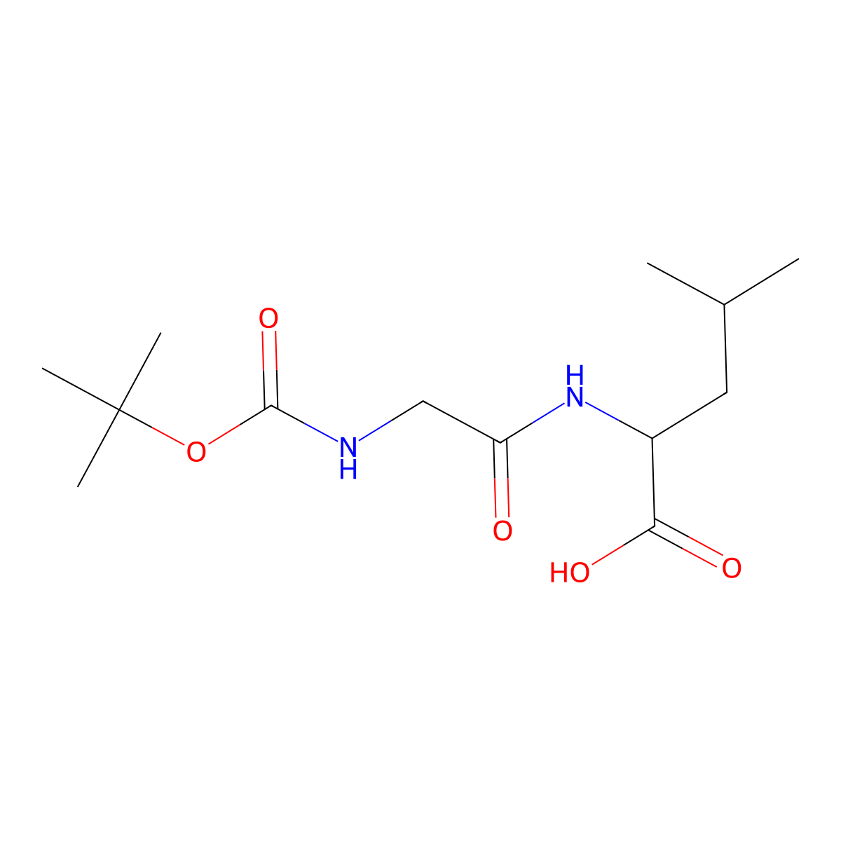 Boc-Gly-Leu-OH molecular structure, CAS 51871-42-2