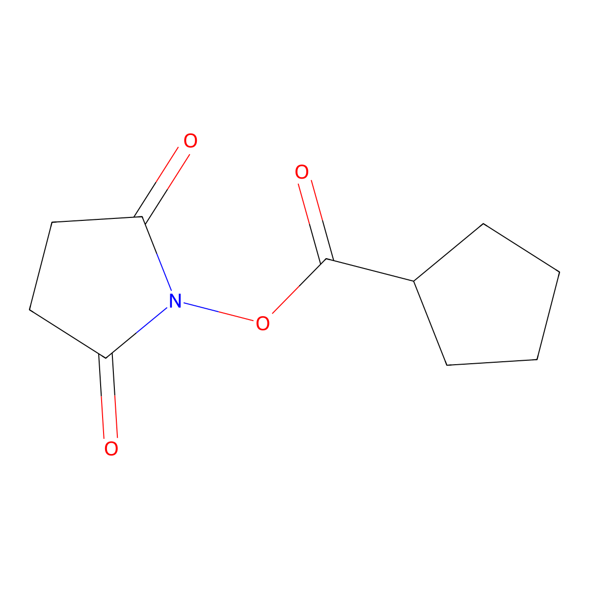 1-[(Cyclopentylcarbonyl)oxy]pyrrolidine-2,5-dione molecular structure, CAS 51871-58-0