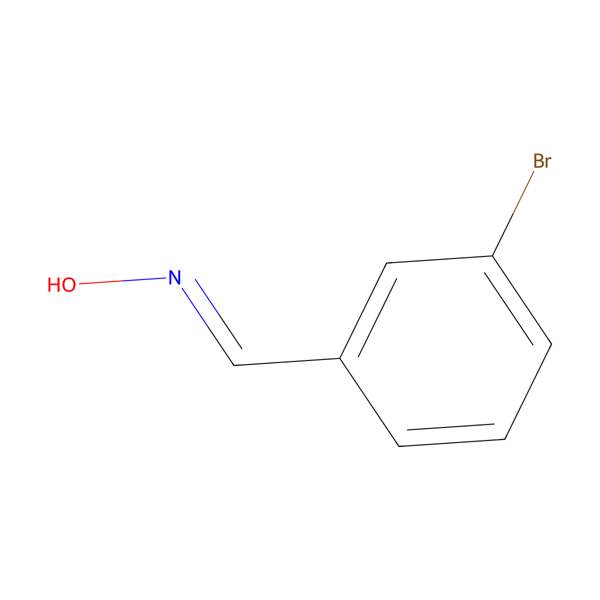3-Bromobenzaldehyde oxime molecular structure, CAS 51873-95-1