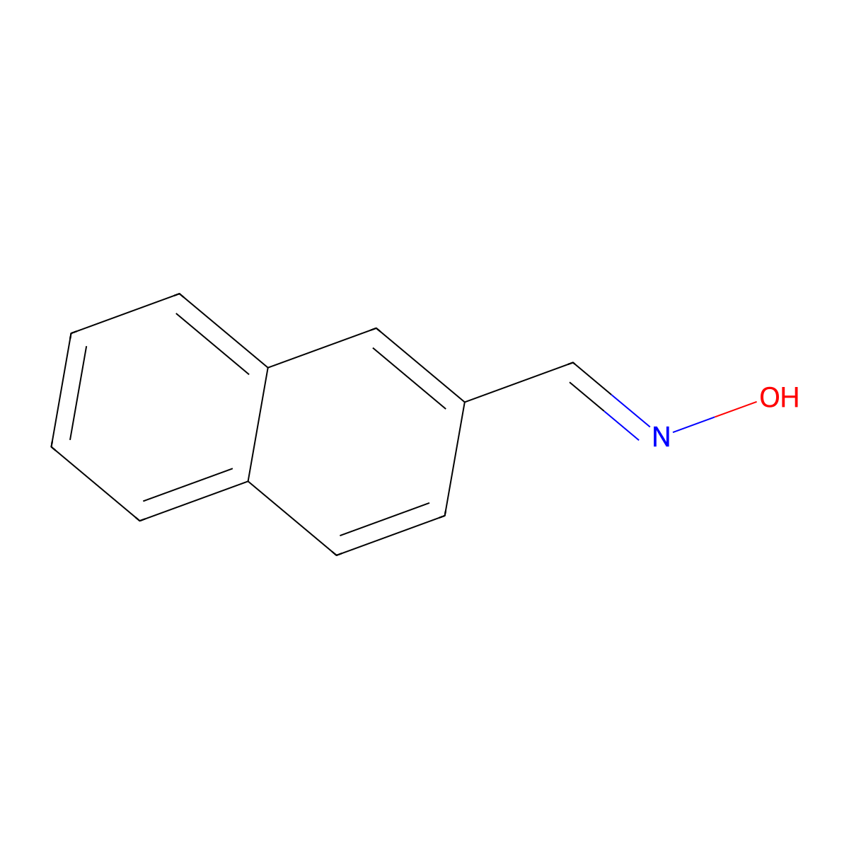 2-Naphthaldehyde oxime molecular structure, CAS 51873-98-4