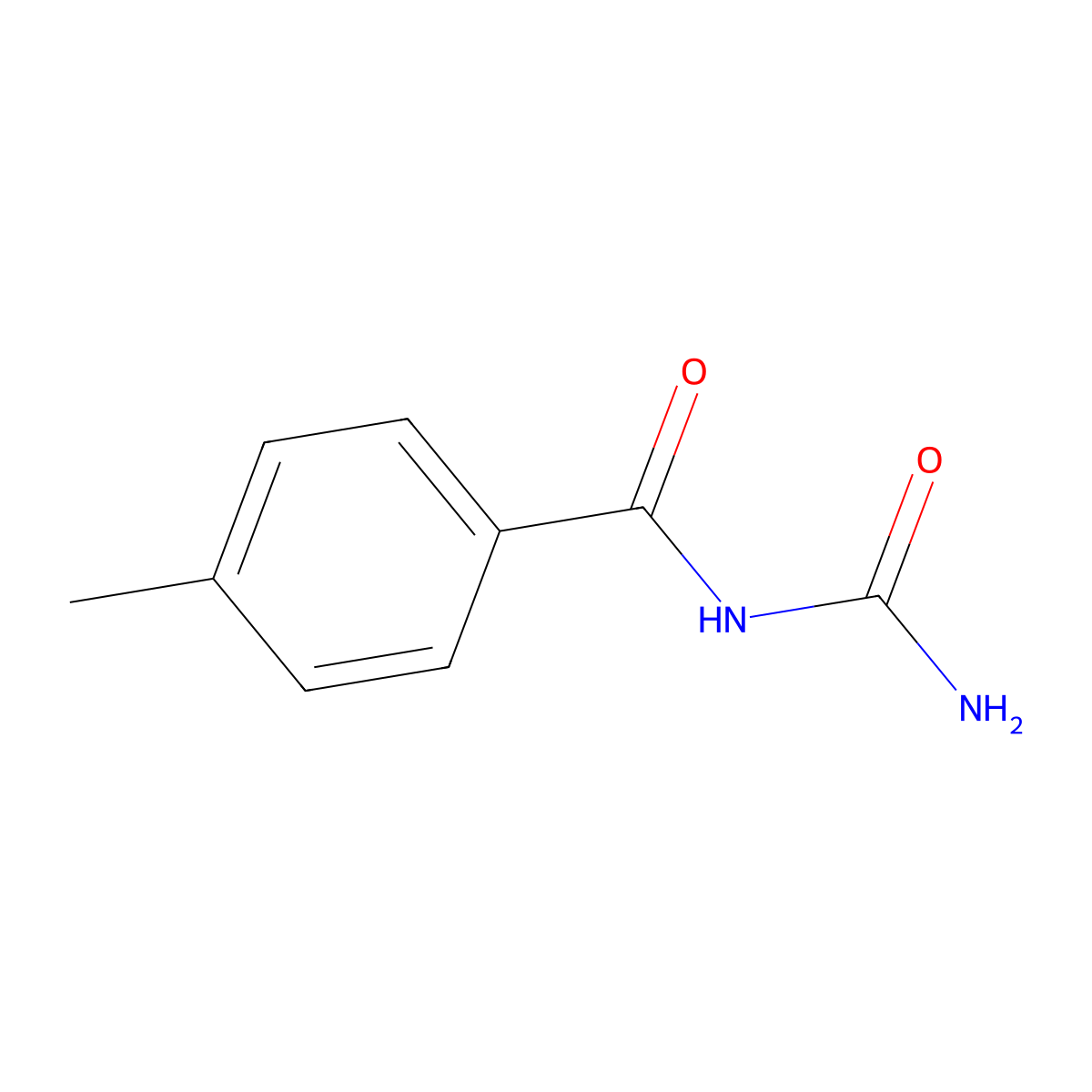 N-(Aminocarbonyl)-4-methylbenzamide molecular structure, CAS 51884-04-9