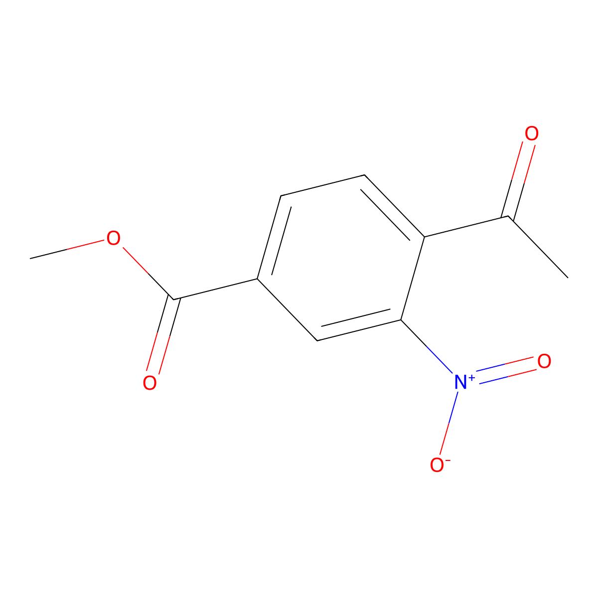Methyl 4-acetyl-3-nitrobenzoate molecular structure, CAS 51885-81-5