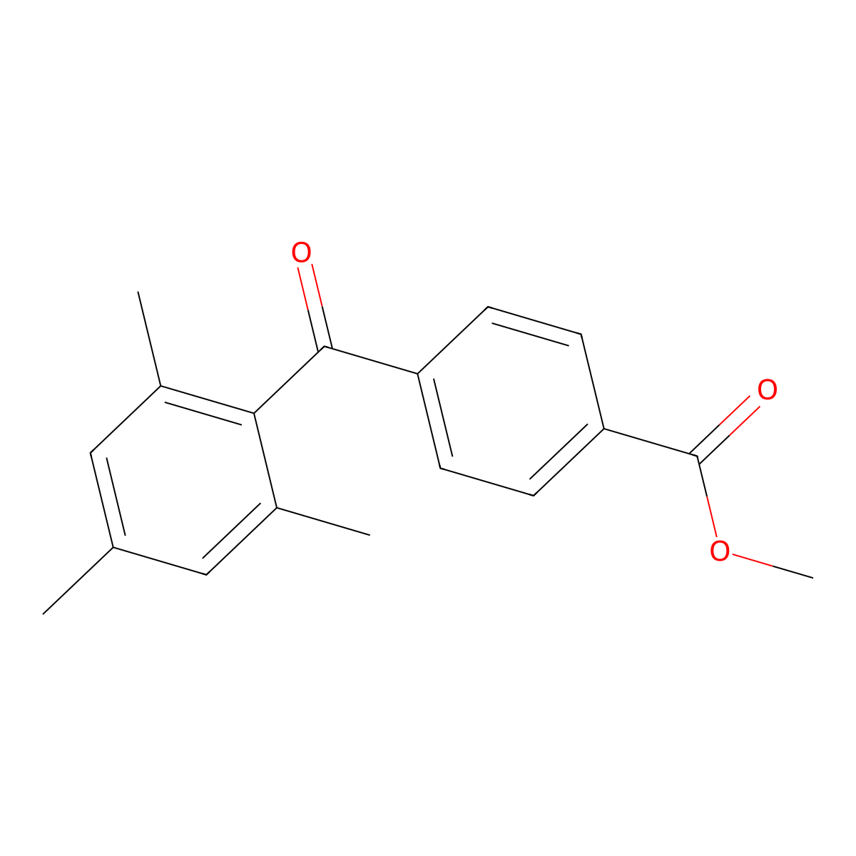 Methyl 4-(2,4,6-trimethylbenzoyl)benzoate molecular structure, CAS 51885-82-6