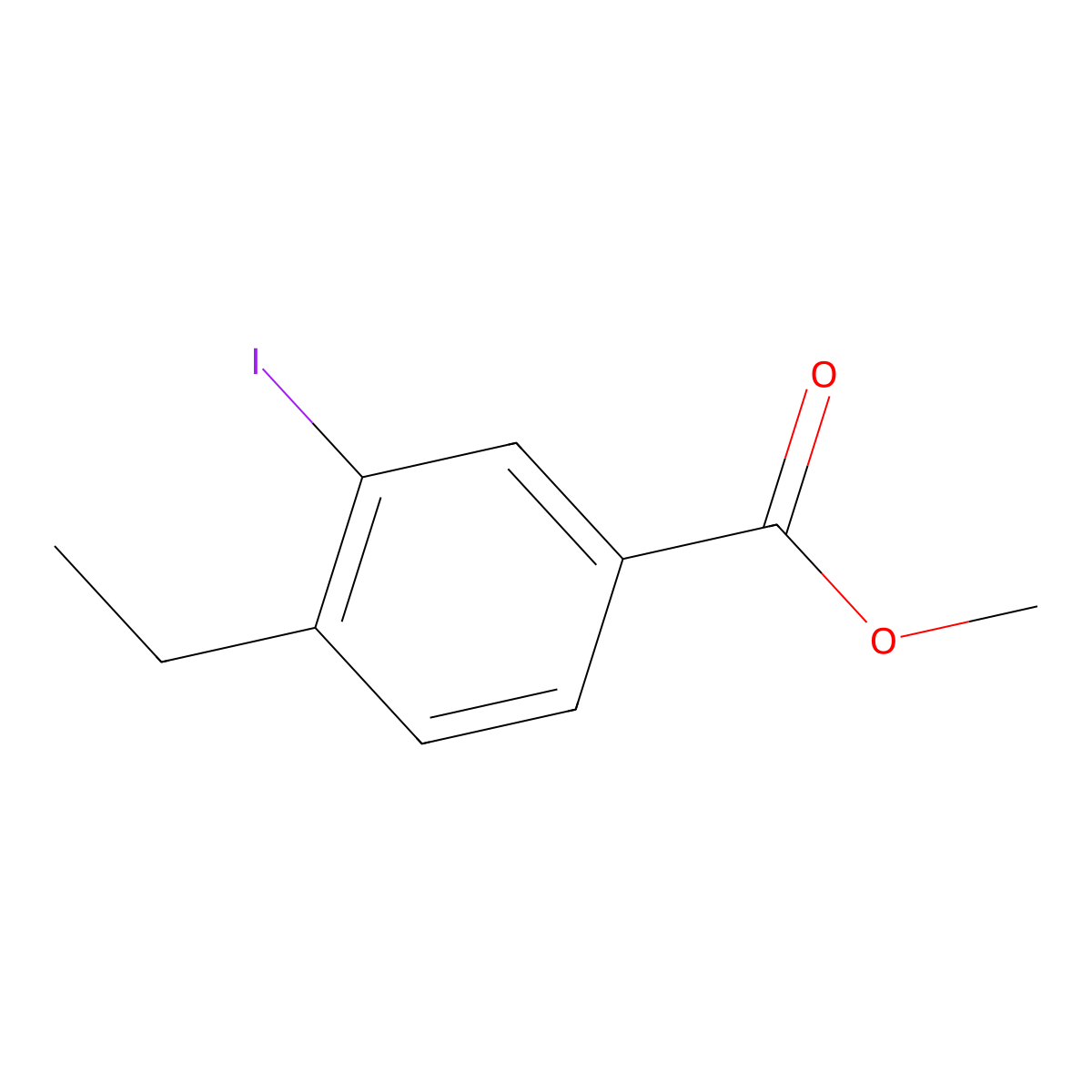Methyl 4-ethyl-3-iodobenzoate molecular structure, CAS 51885-91-7