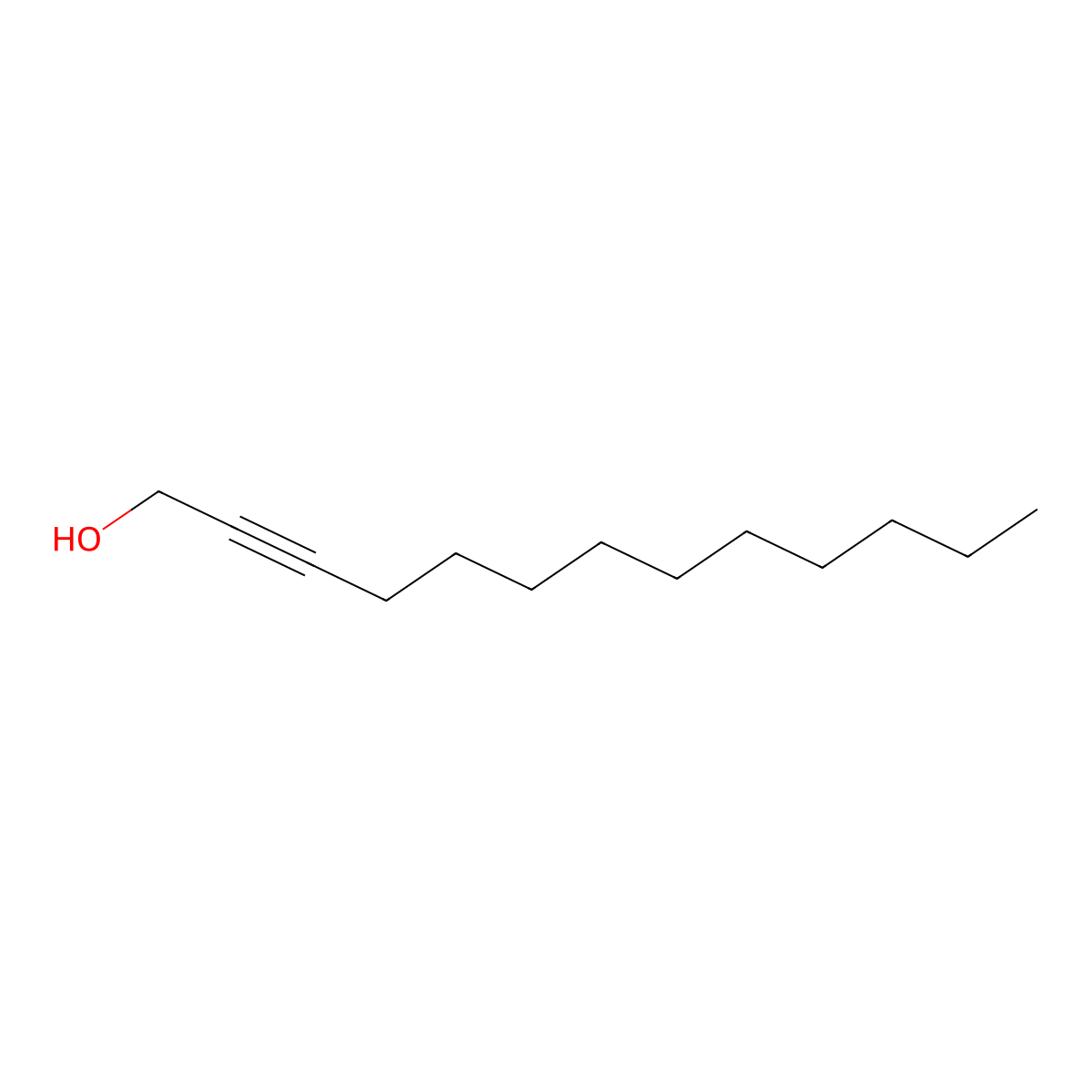 2-Tridecyn-1-ol molecular structure, CAS 51887-25-3