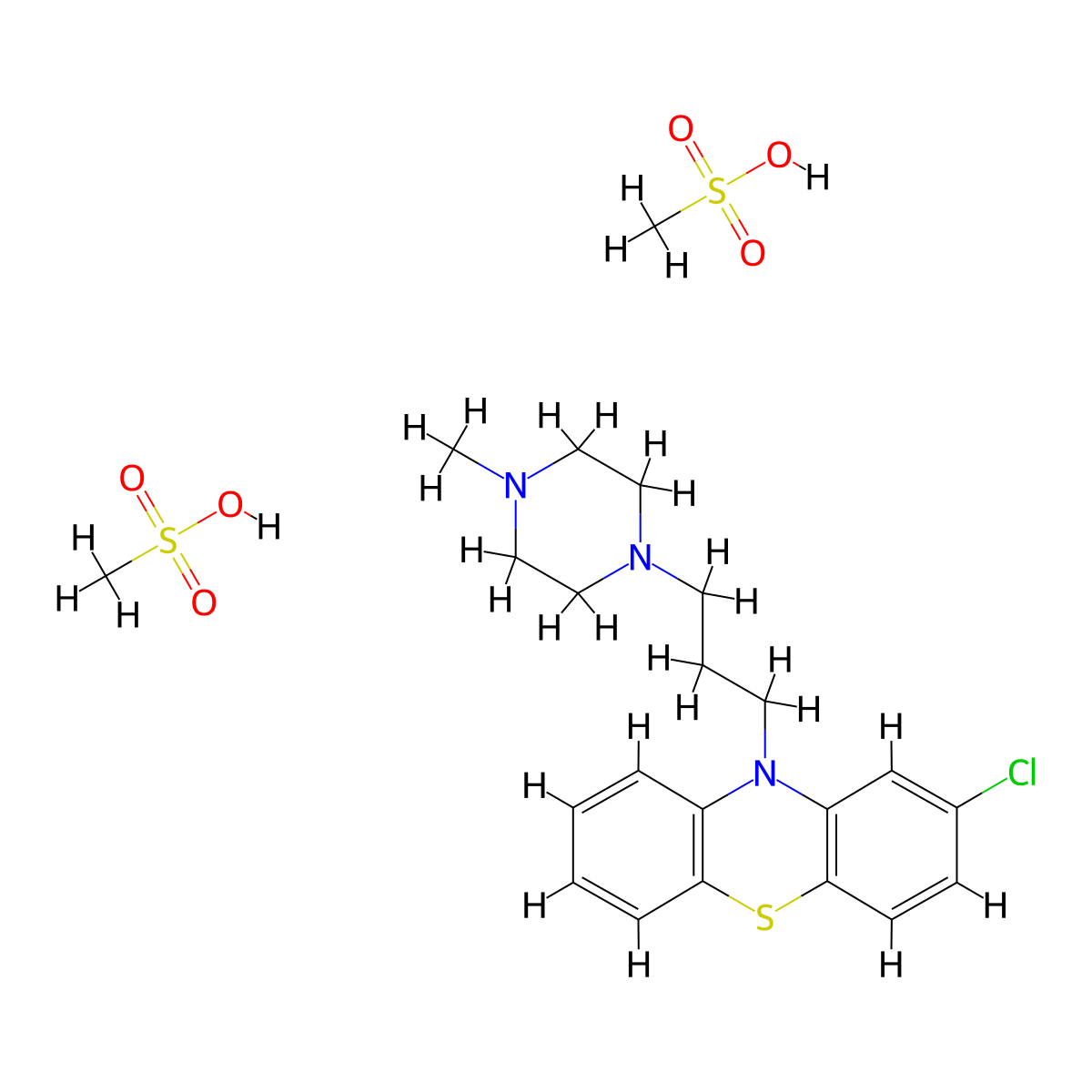Prochlorperazine Mesilate molecular structure, CAS 51888-09-6