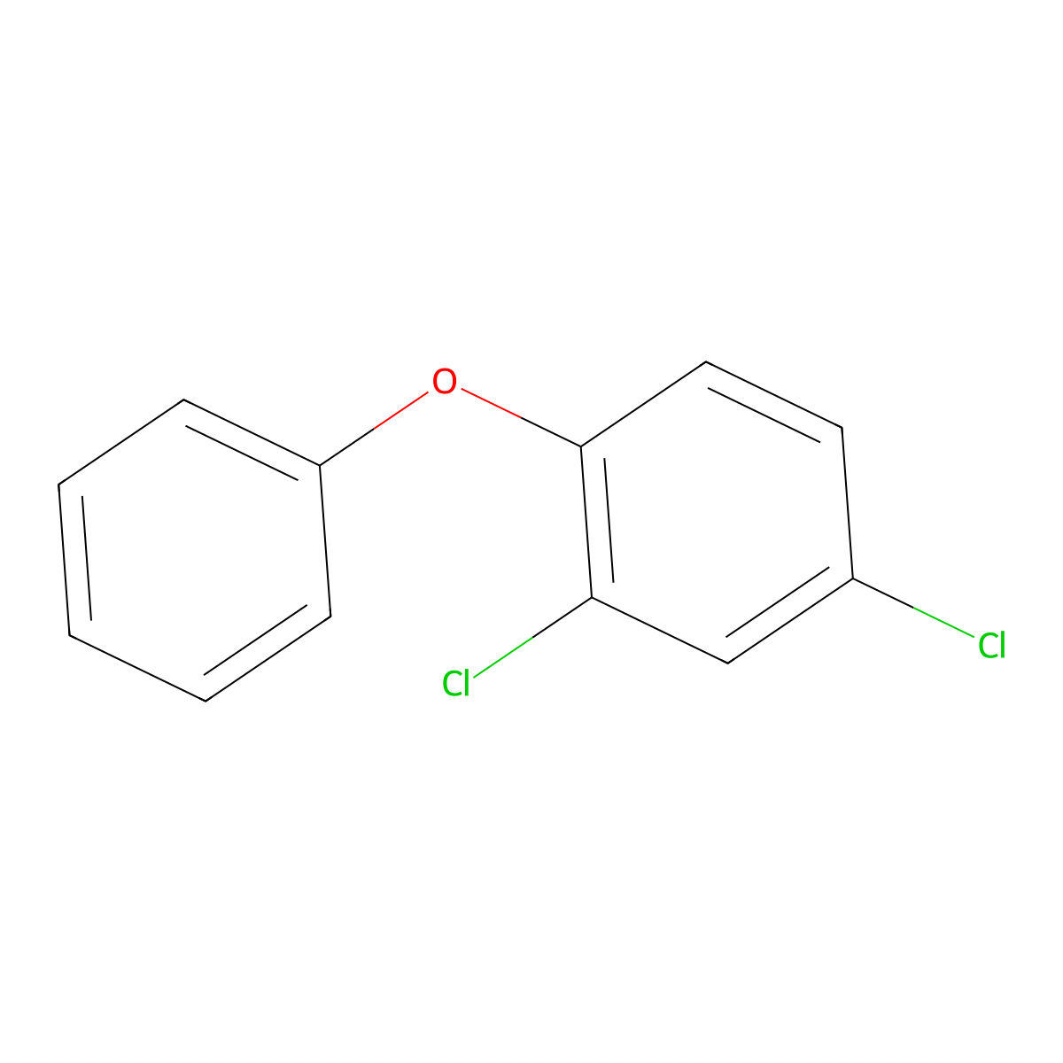 2,4-Dichlorodiphenyl ether molecular structure, CAS 51892-26-3