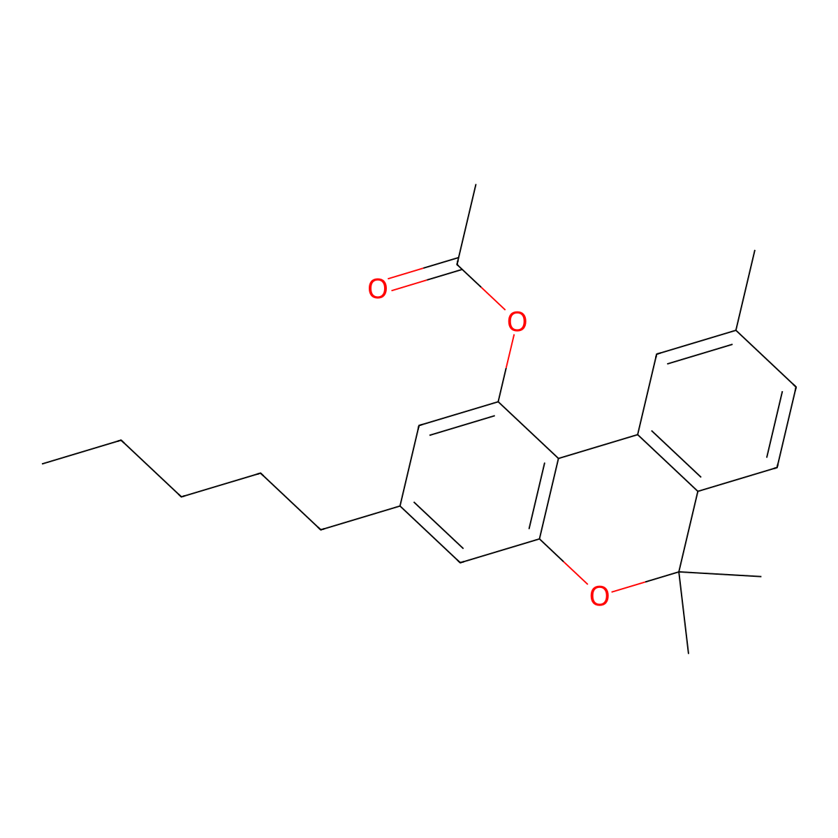 Cannabinol Acetate molecular structure, CAS 51895-51-3