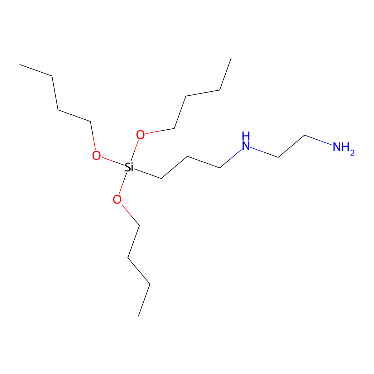 N-(3-(Tributoxysilyl)propyl)ethylenediamine molecular structure, CAS 51895-55-7