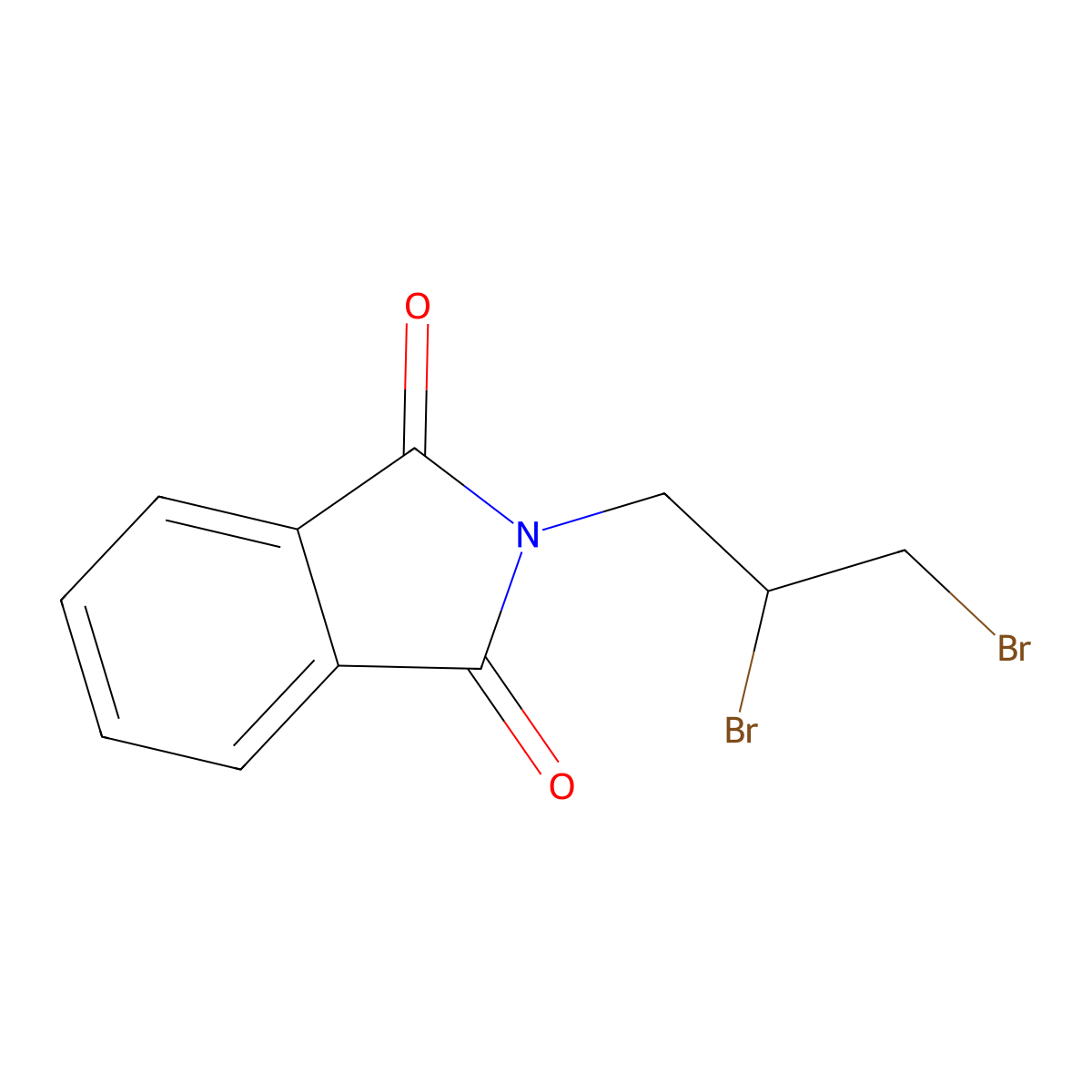 2-(2,3-dibromopropyl)-1H-isoindole-1,3(2H)-dione molecular structure, CAS 51895-94-4