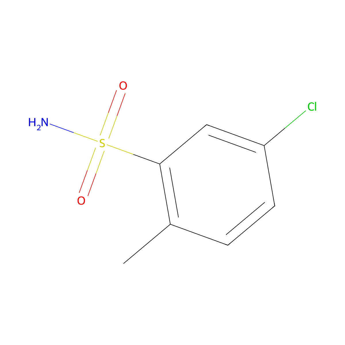 5-Chloro-2-methylbenzenesulfonamide molecular structure, CAS 51896-26-5