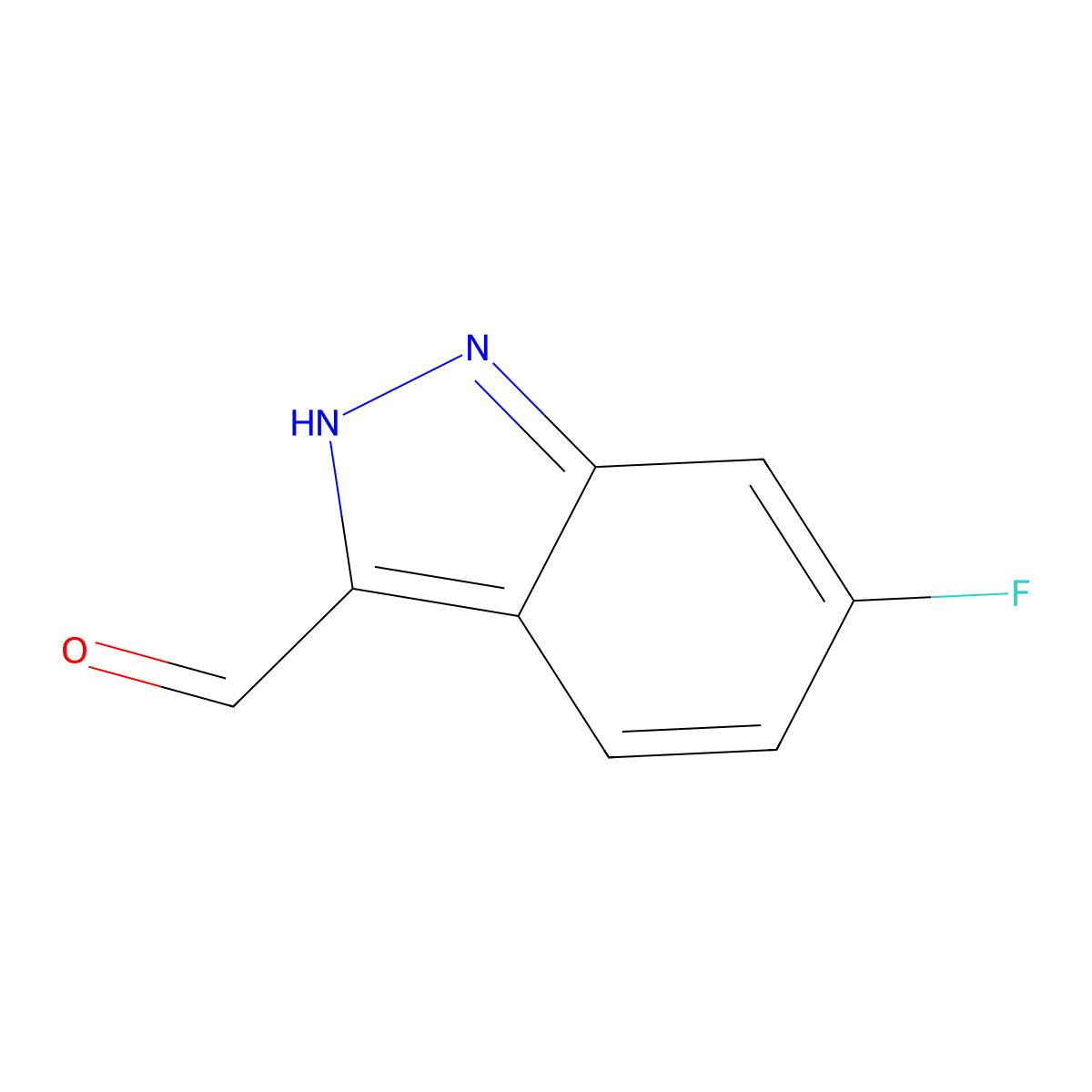 6-fluoro-1H-indazole-3-carbaldehyde molecular structure, CAS 518987-33-2