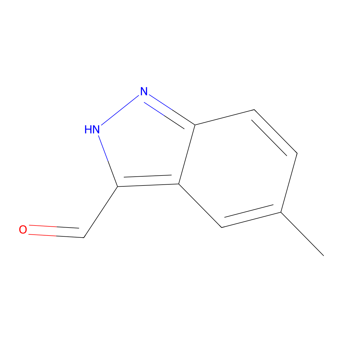 5-methyl-1H-indazole-3-carbaldehyde molecular structure, CAS 518987-35-4