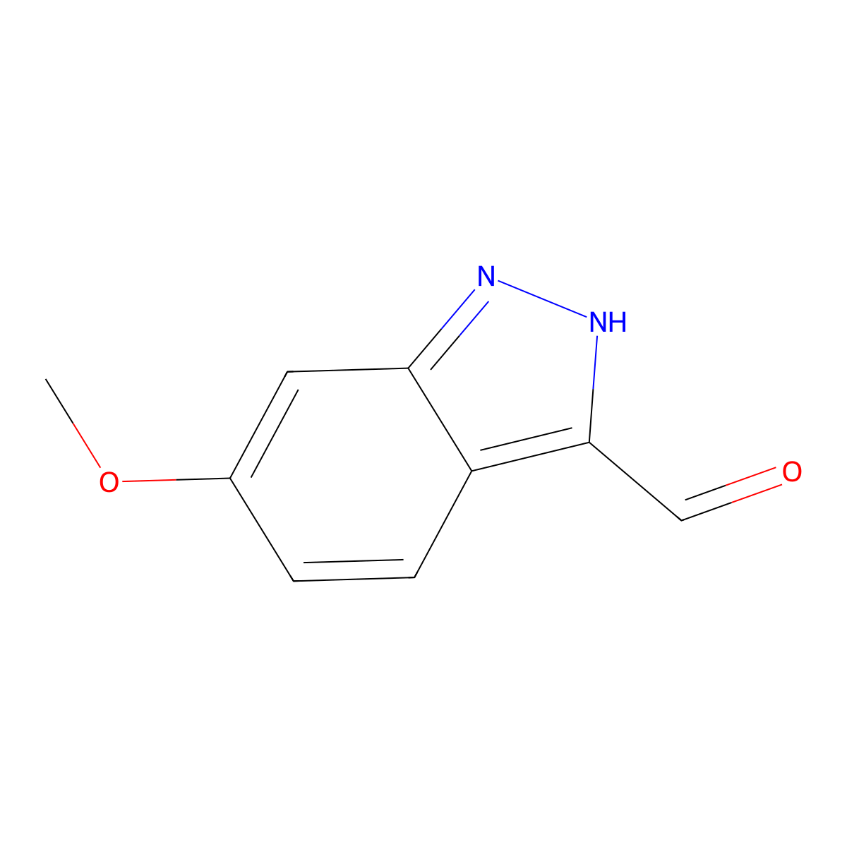 6-methoxy-1H-indazole-3-carbaldehyde molecular structure, CAS 518987-37-6