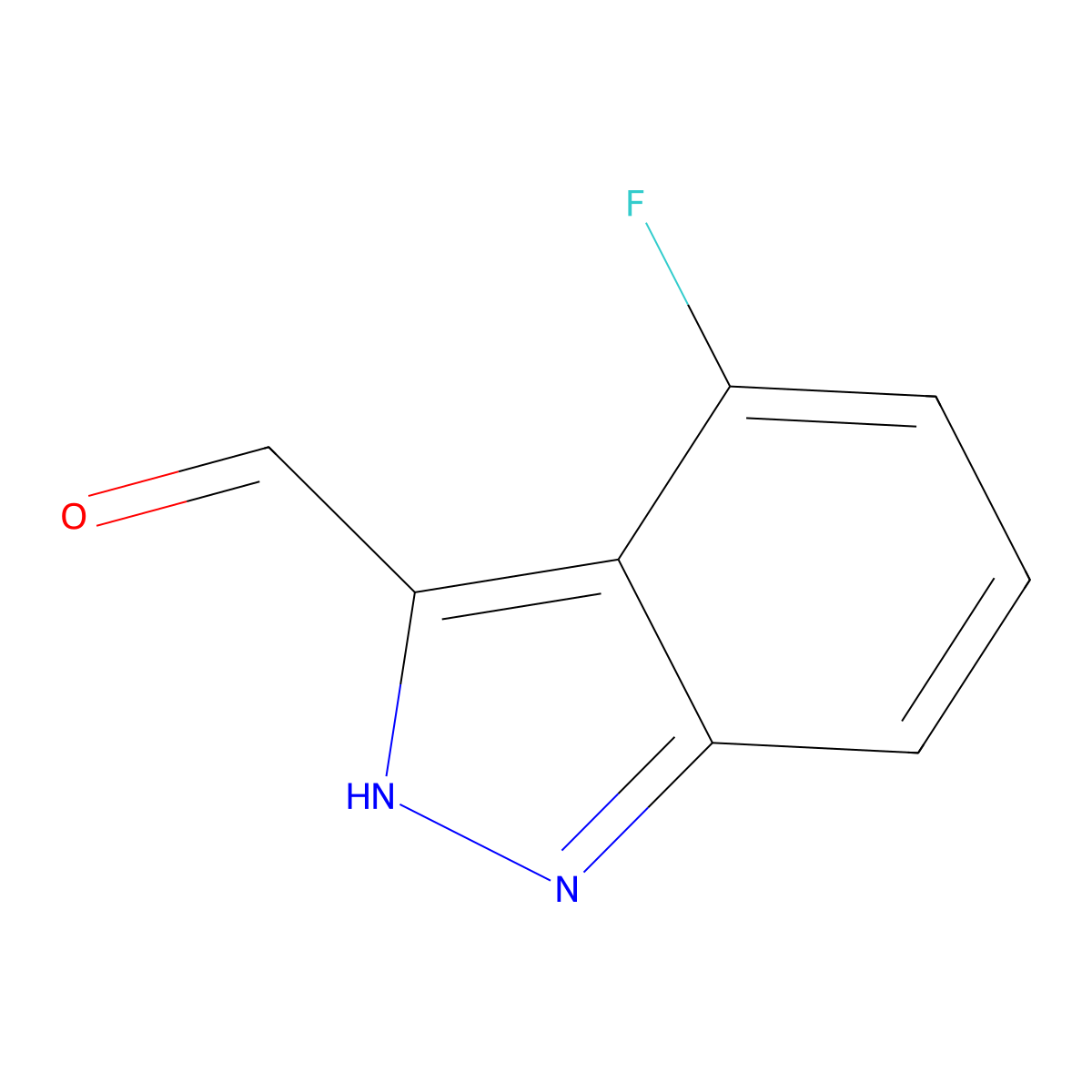 4-Fluoro-1H-indazole-3-carbaldehyde molecular structure, CAS 518987-93-4