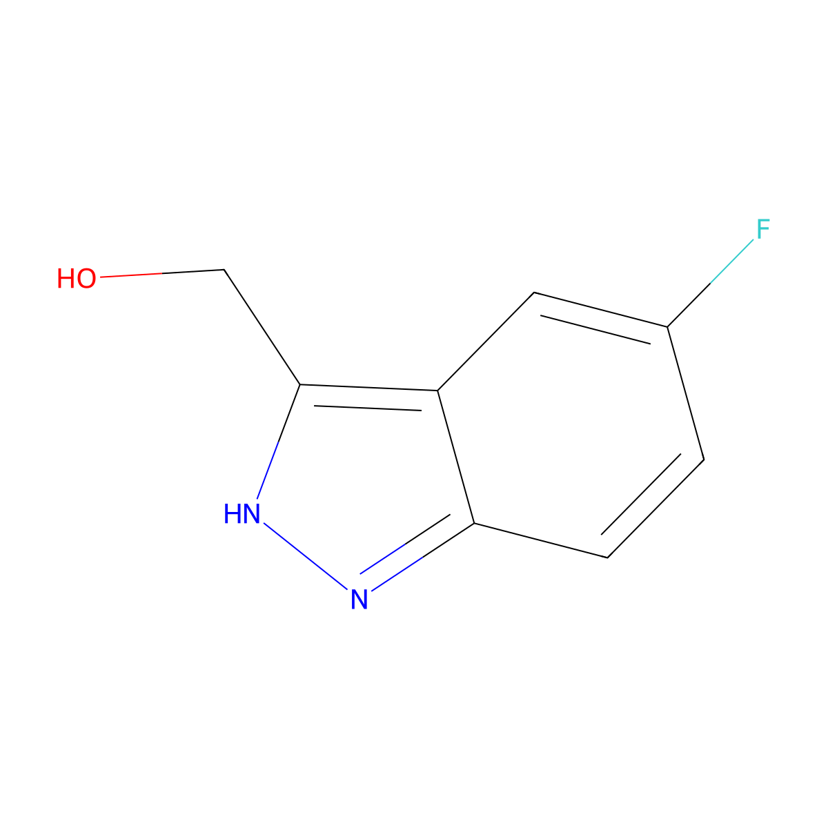 (5-Fluoro-1H-indazol-3-yl)methanol molecular structure, CAS 518990-02-8