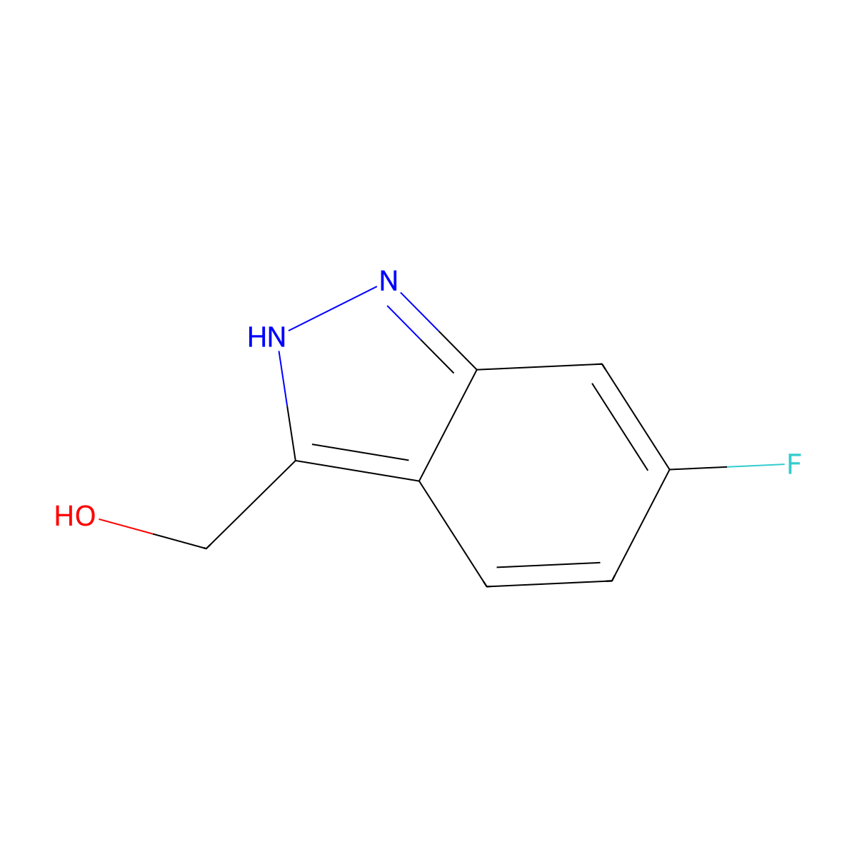 (6-fluoro-1H-indazol-3-yl)methanol molecular structure, CAS 518990-03-9
