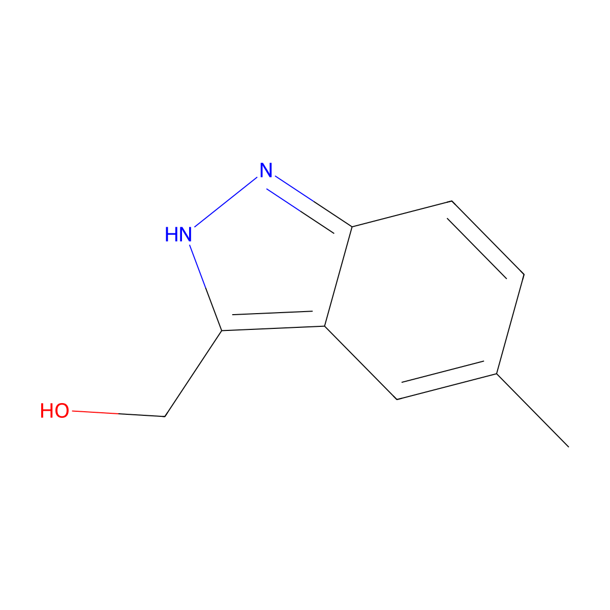 (5-Methyl-1H-indazol-3-yl)methanol molecular structure, CAS 518990-04-0