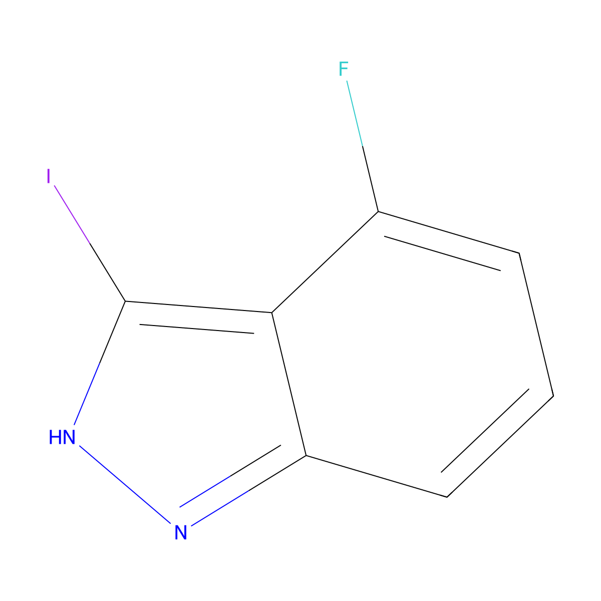 4-Fluoro-3-iodo-1H-indazole molecular structure, CAS 518990-32-4