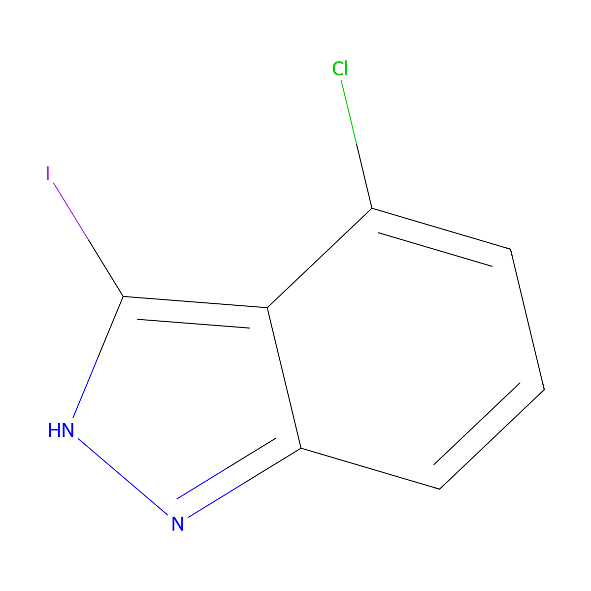 4-Chloro-3-iodo-1H-indazole molecular structure, CAS 518990-33-5